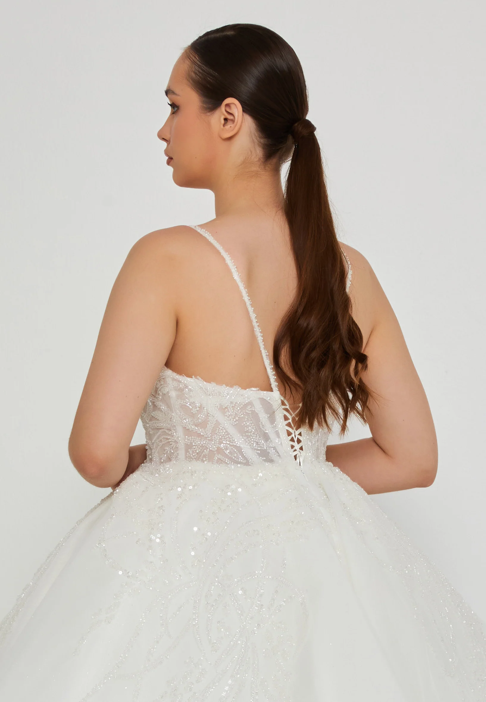 Sleeveless Maxi Tulle Plus Size Wedding Dress blv360043 - Image 3