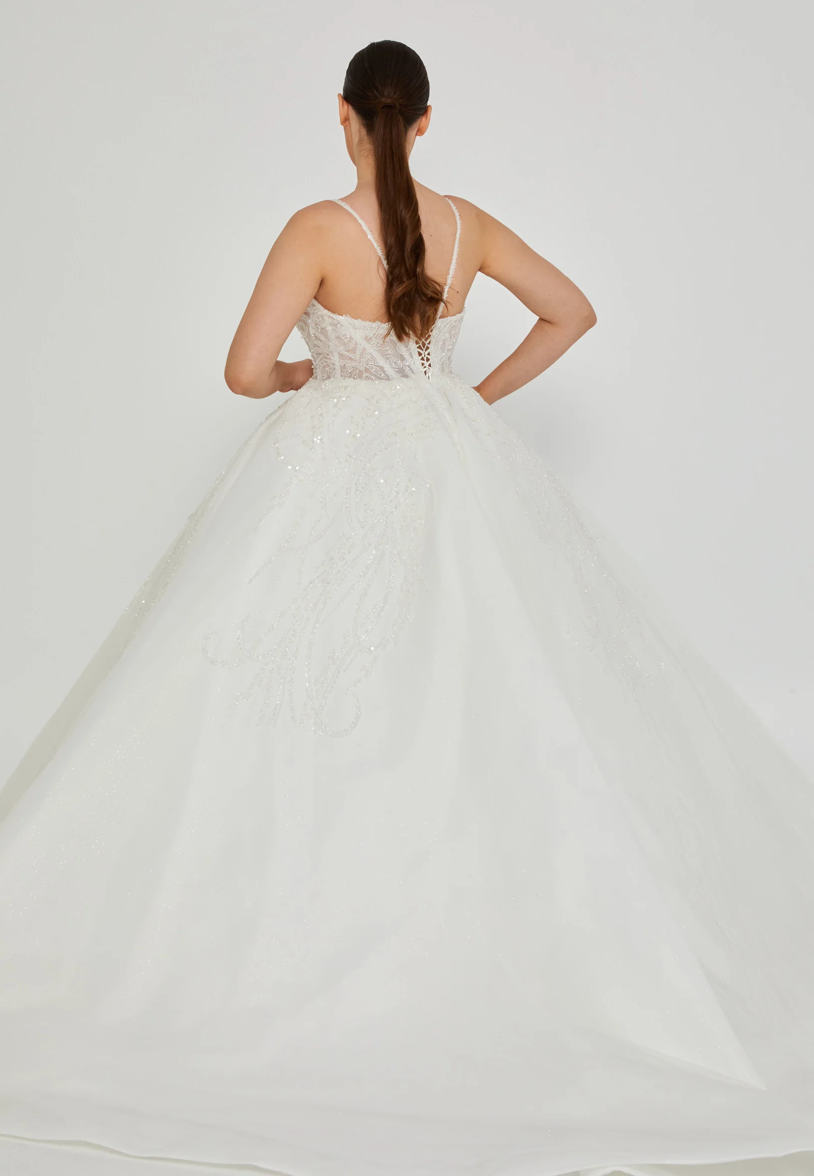 Sleeveless Maxi Tulle Plus Size Wedding Dress blv360043 - Image 4