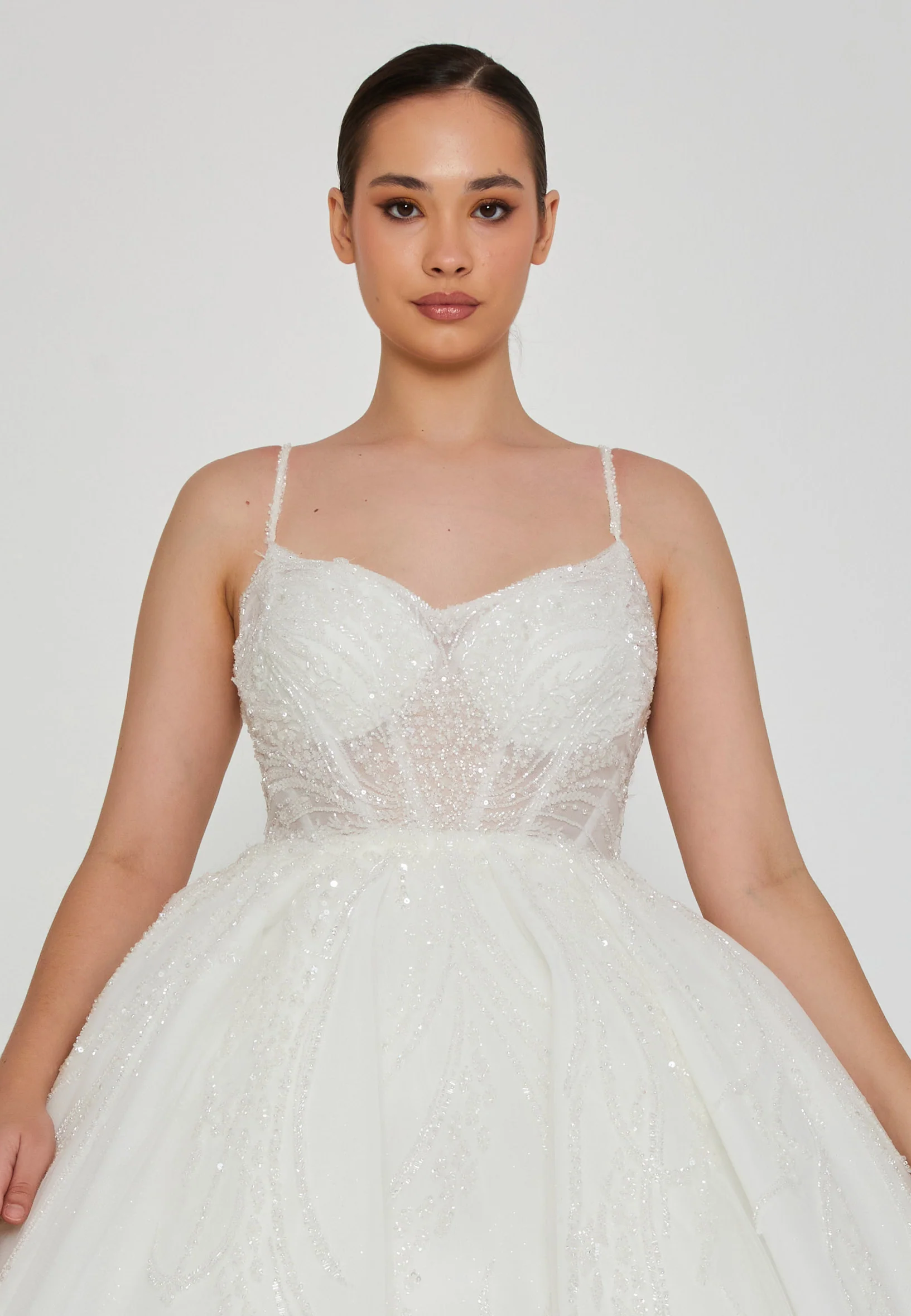 Sleeveless Maxi Tulle Plus Size Wedding Dress blv360043 - Image 7