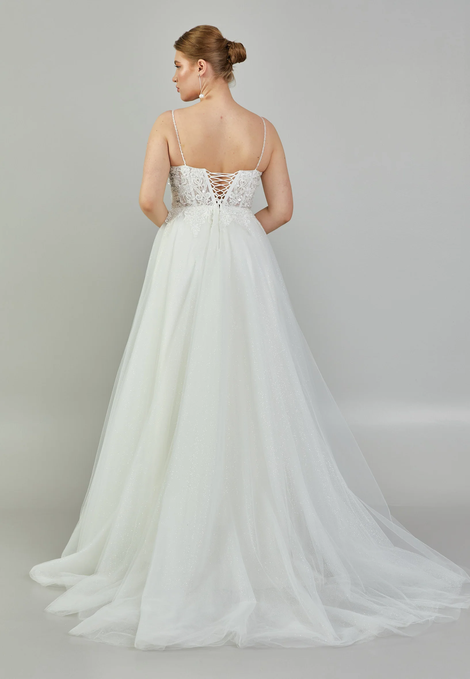 Sleeveless Maxi Tulle Plus Size Wedding Dress nor350 - Image 5