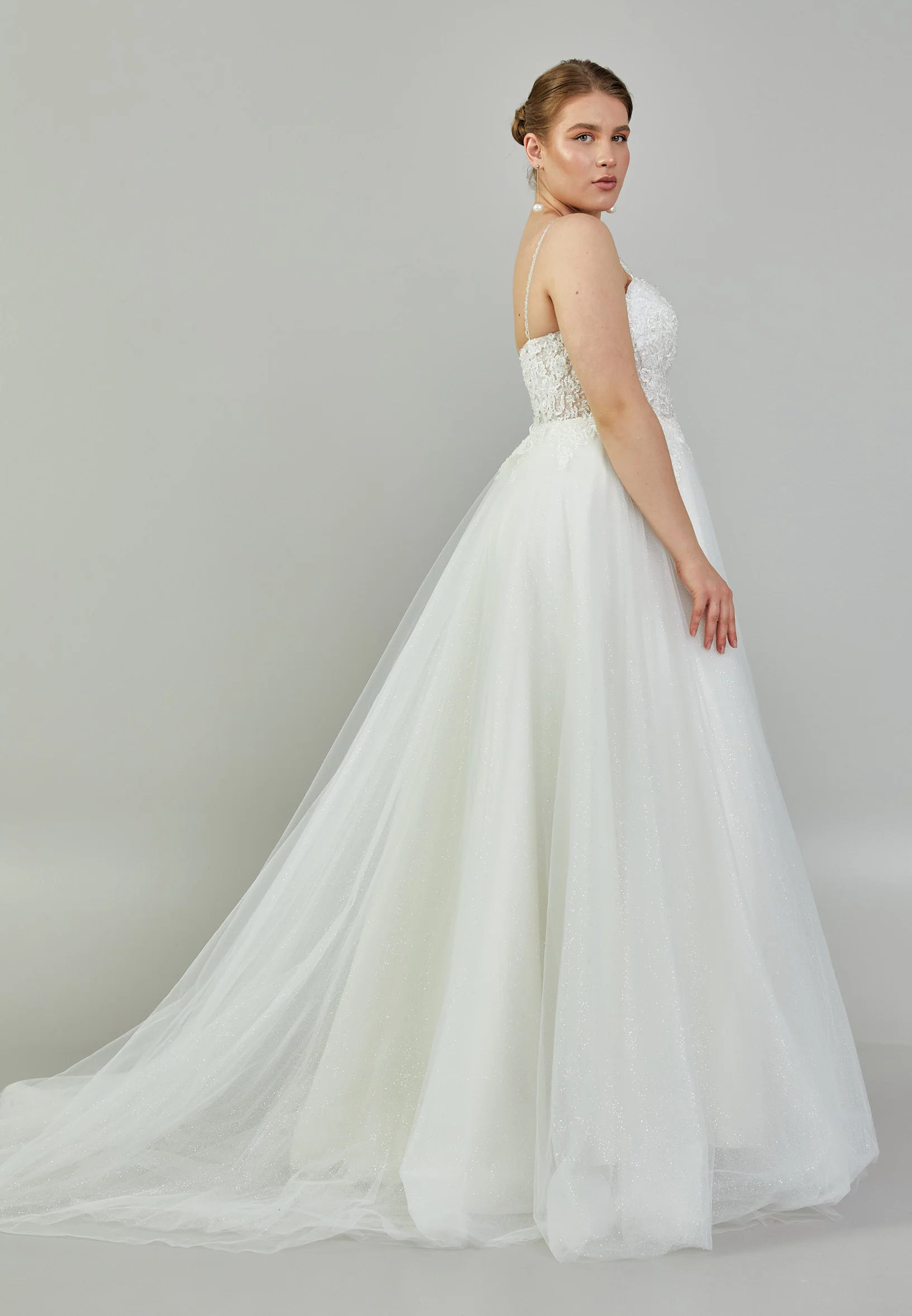 Sleeveless Maxi Tulle Plus Size Wedding Dress nor350 - Image 6