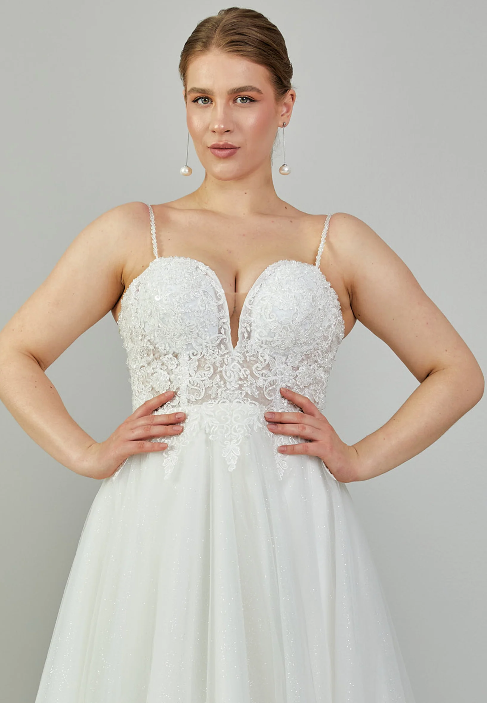 Sleeveless Maxi Tulle Plus Size Wedding Dress nor350 - Image 7