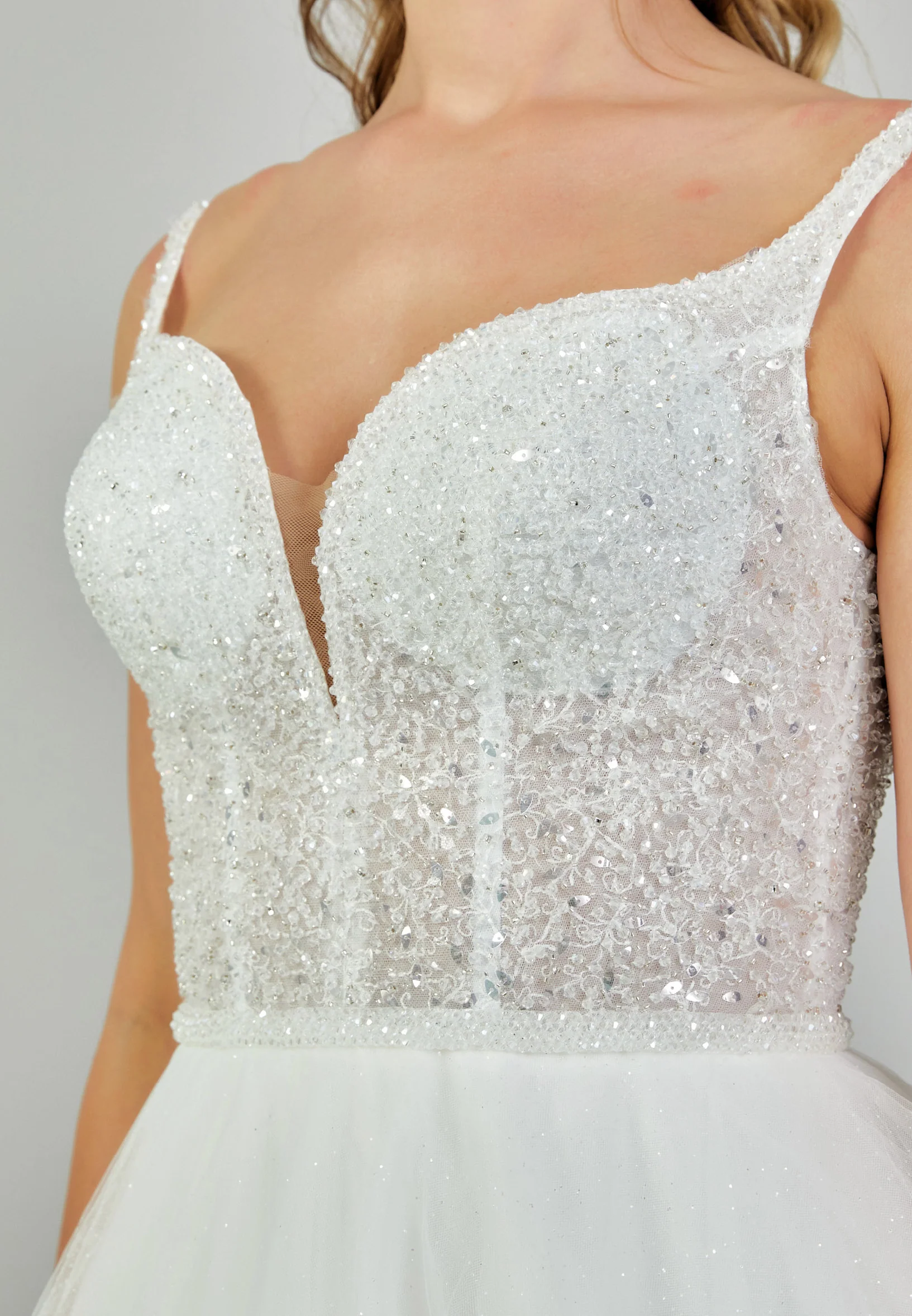 Sleeveless Maxi Tulle Plus Size Wedding Dress nor405 - Image 4