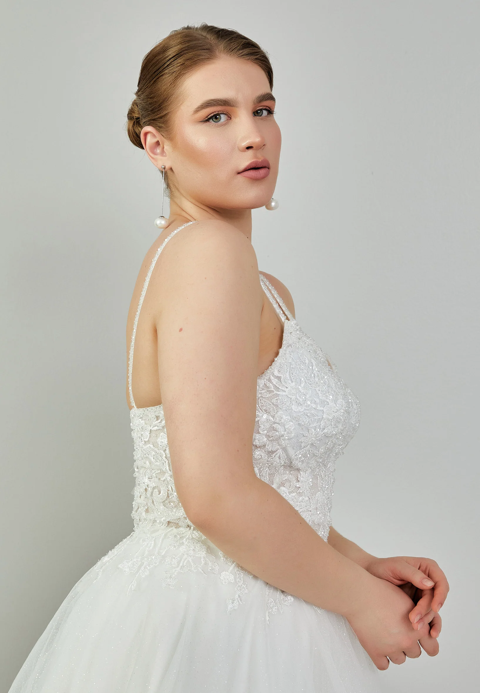 Sleeveless Maxi Tulle Plus Size Wedding Dress nor454 - Image 2
