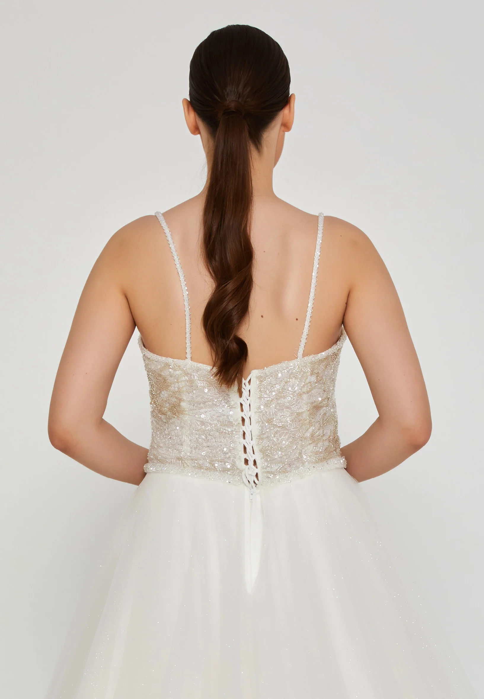 Sleeveless Maxi Tulle Plus Size Wedding Dress nor462-1 - Image 3