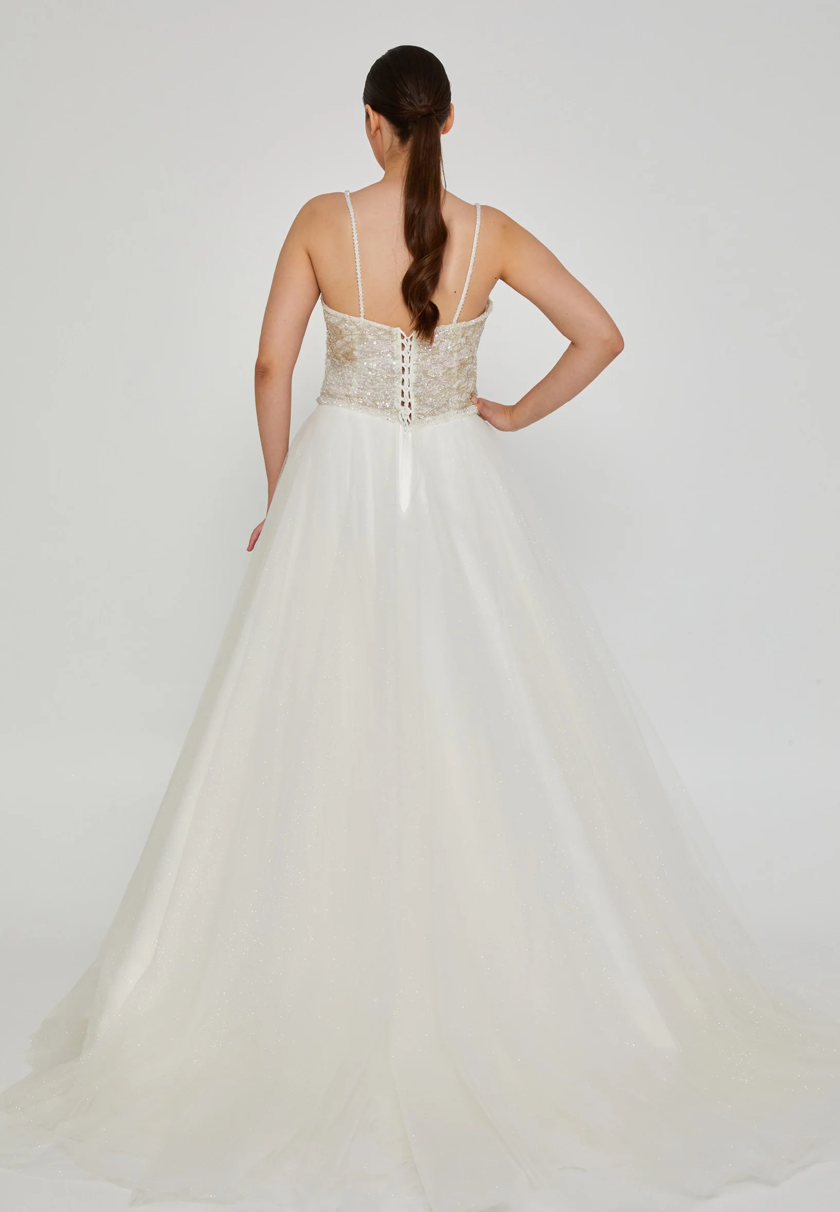 Sleeveless Maxi Tulle Plus Size Wedding Dress nor462-1 - Image 4