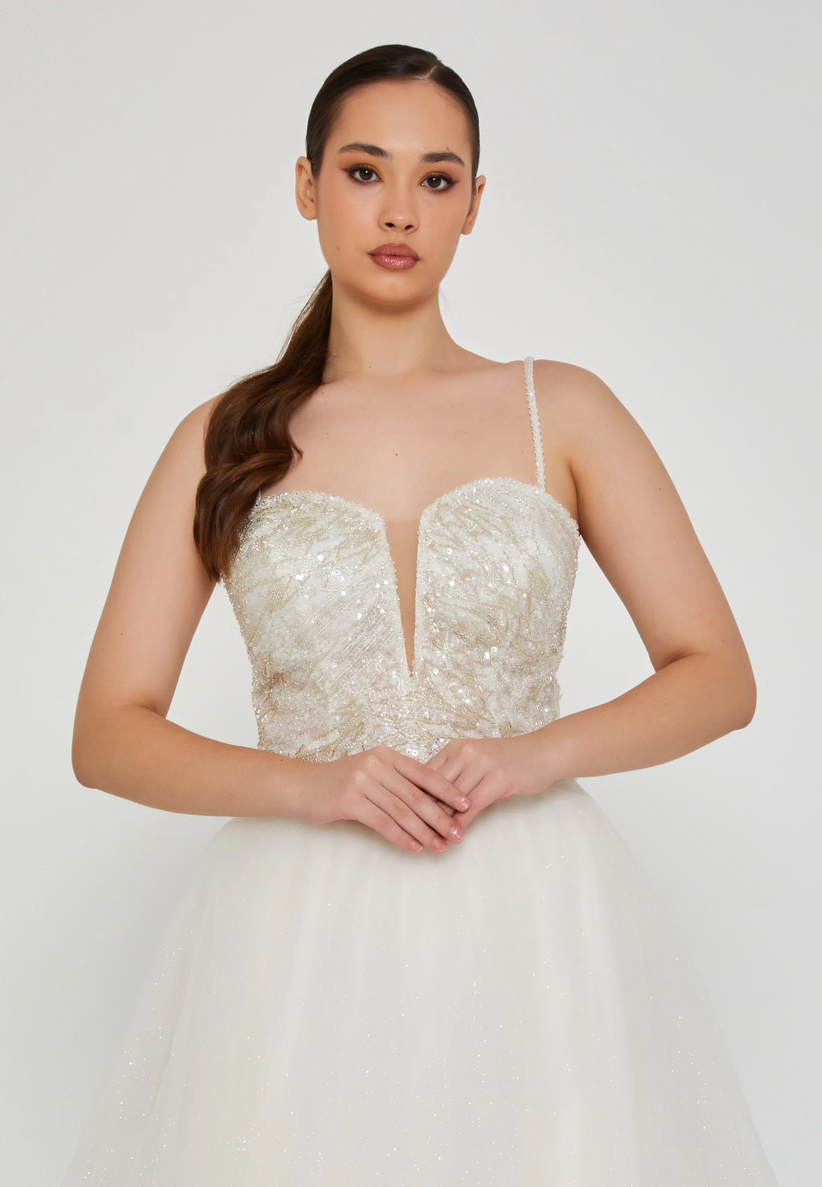 Sleeveless Maxi Tulle Plus Size Wedding Dress nor462-1 - Image 7