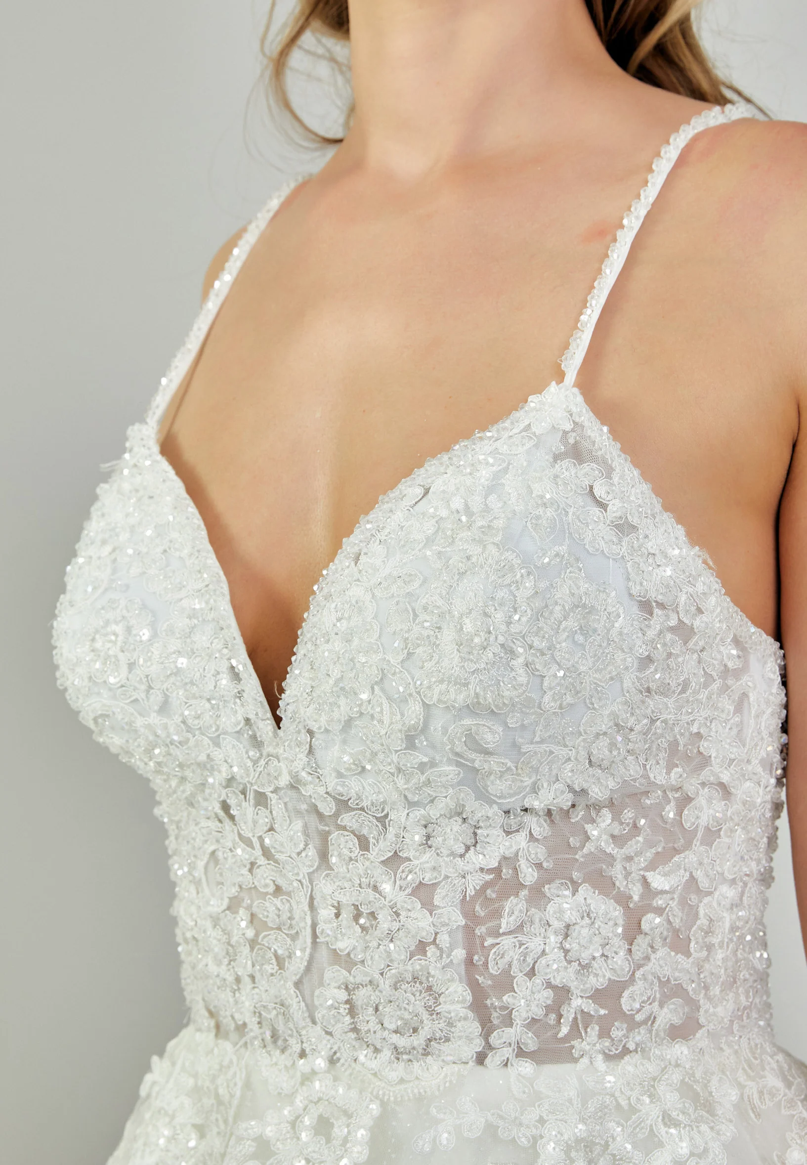 Sleeveless Maxi Tulle Plus Size Wedding Dress nor524 - Image 4