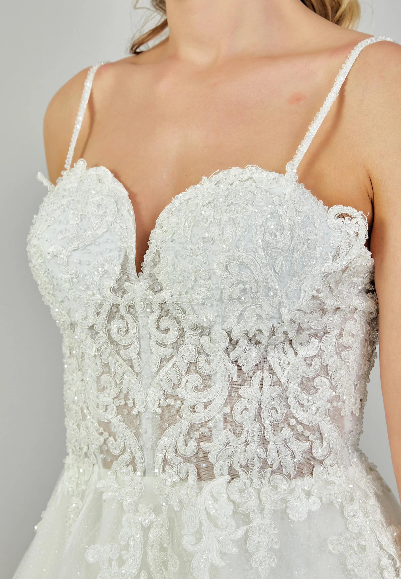 Sleeveless Maxi Tulle Plus Size Wedding Dress nor533 - Image 4