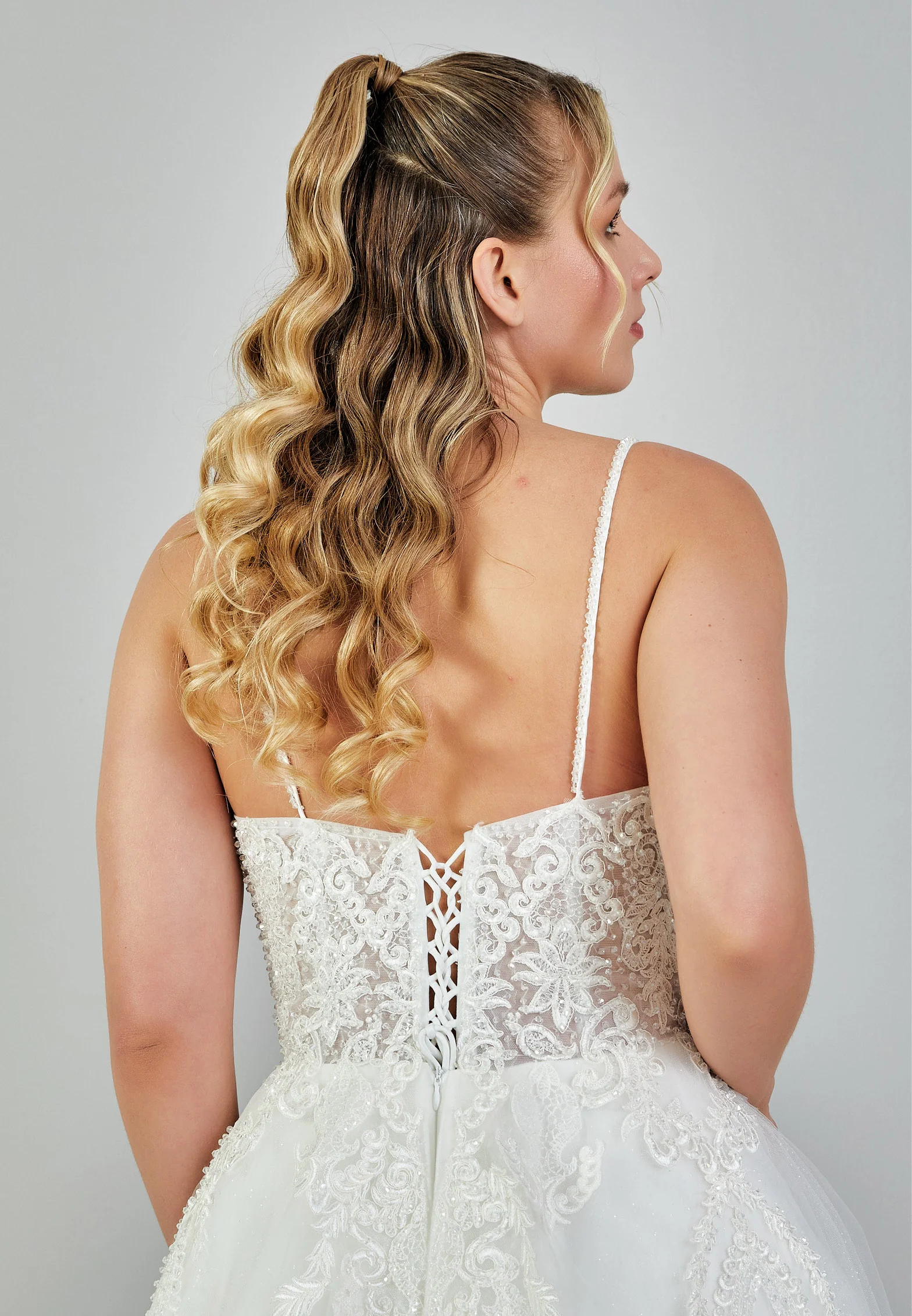 Sleeveless Maxi Tulle Plus Size Wedding Dress nor545 - Image 8
