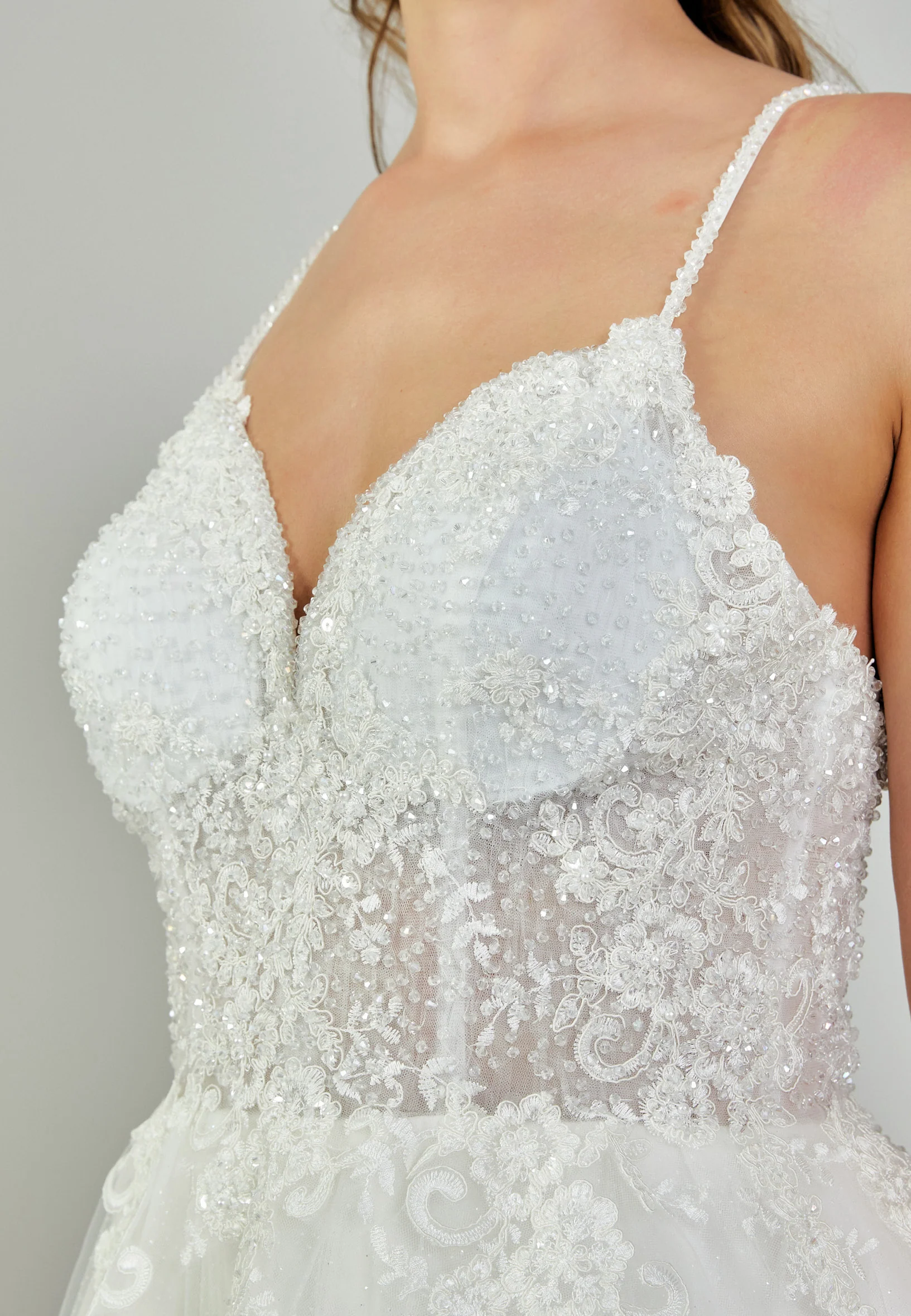 Sleeveless Maxi Tulle Plus Size Wedding Dress nor572 - Image 4