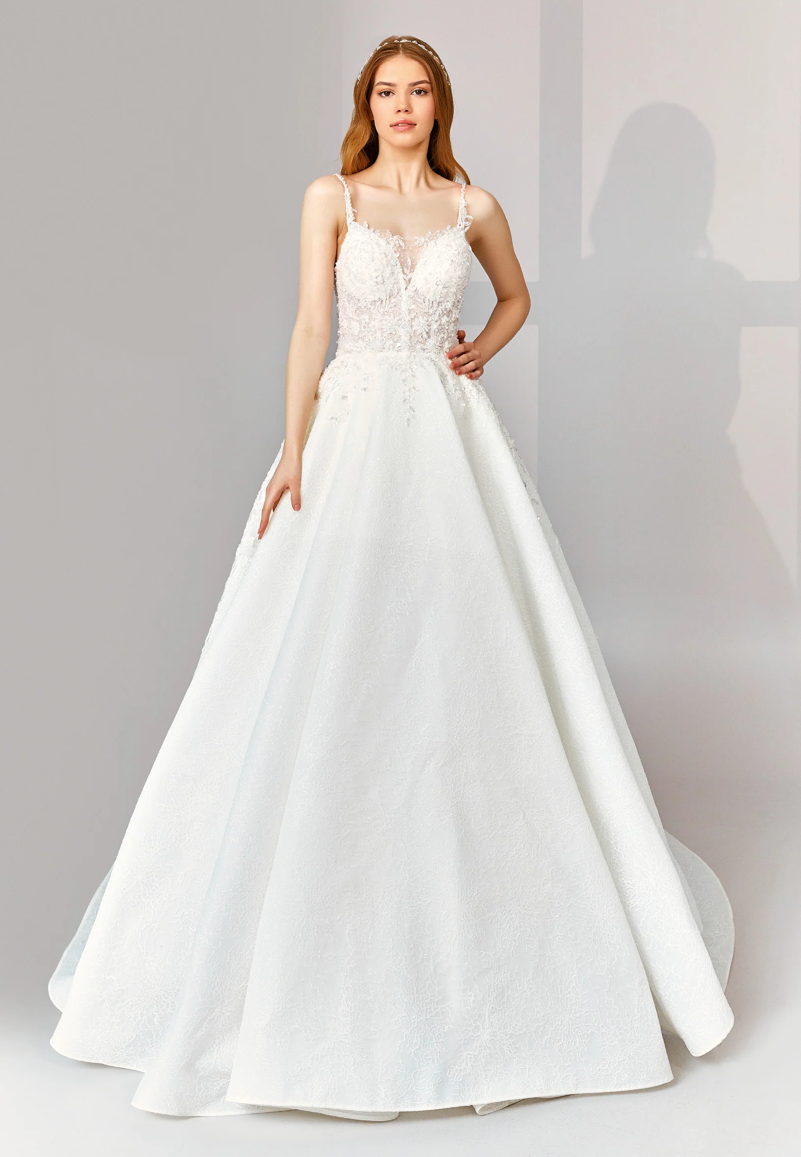 Sleeveless Maxi Tulle Regular Wedding Dress abb22040
