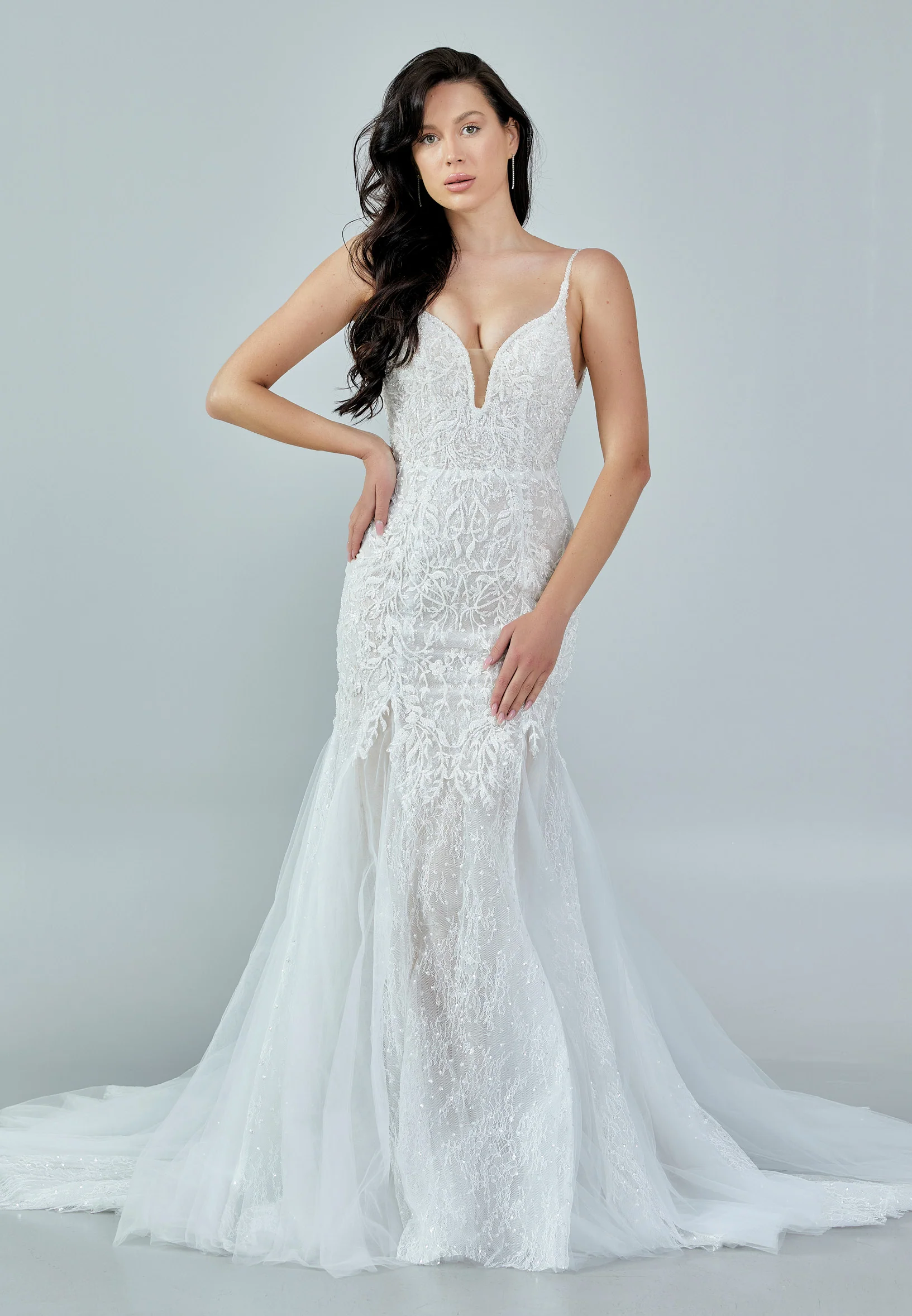 Sleeveless Maxi Tulle Regular Wedding Dress abb230013