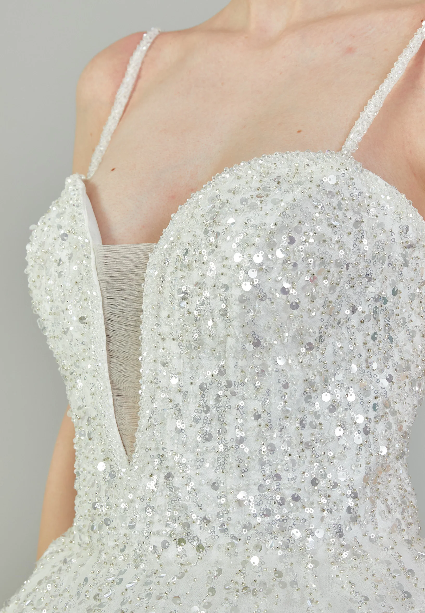 Sleeveless Maxi Tulle Regular Wedding Dress blv350001 - Image 4