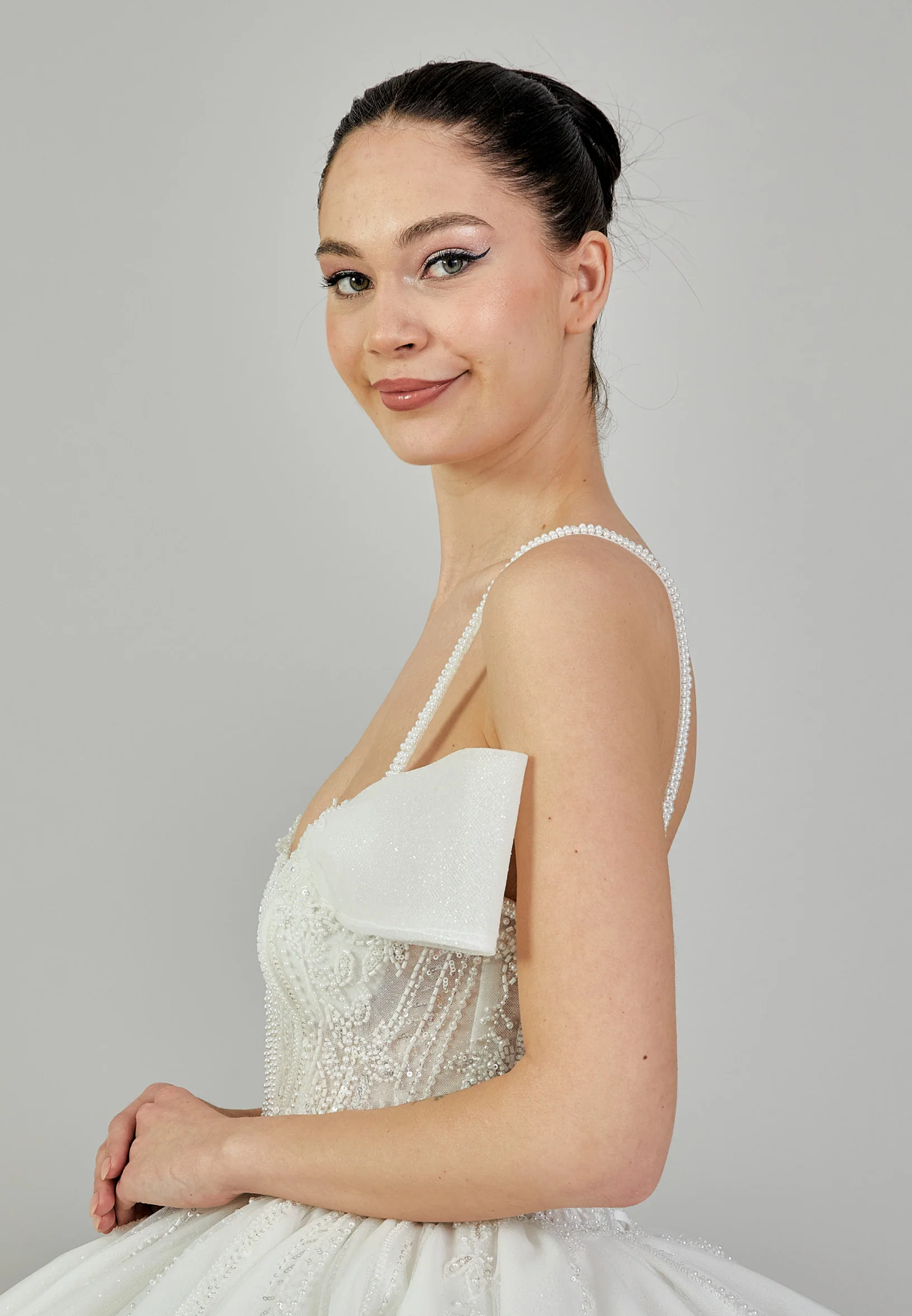 Sleeveless Maxi Tulle Regular Wedding Dress blv3500017 - Image 2