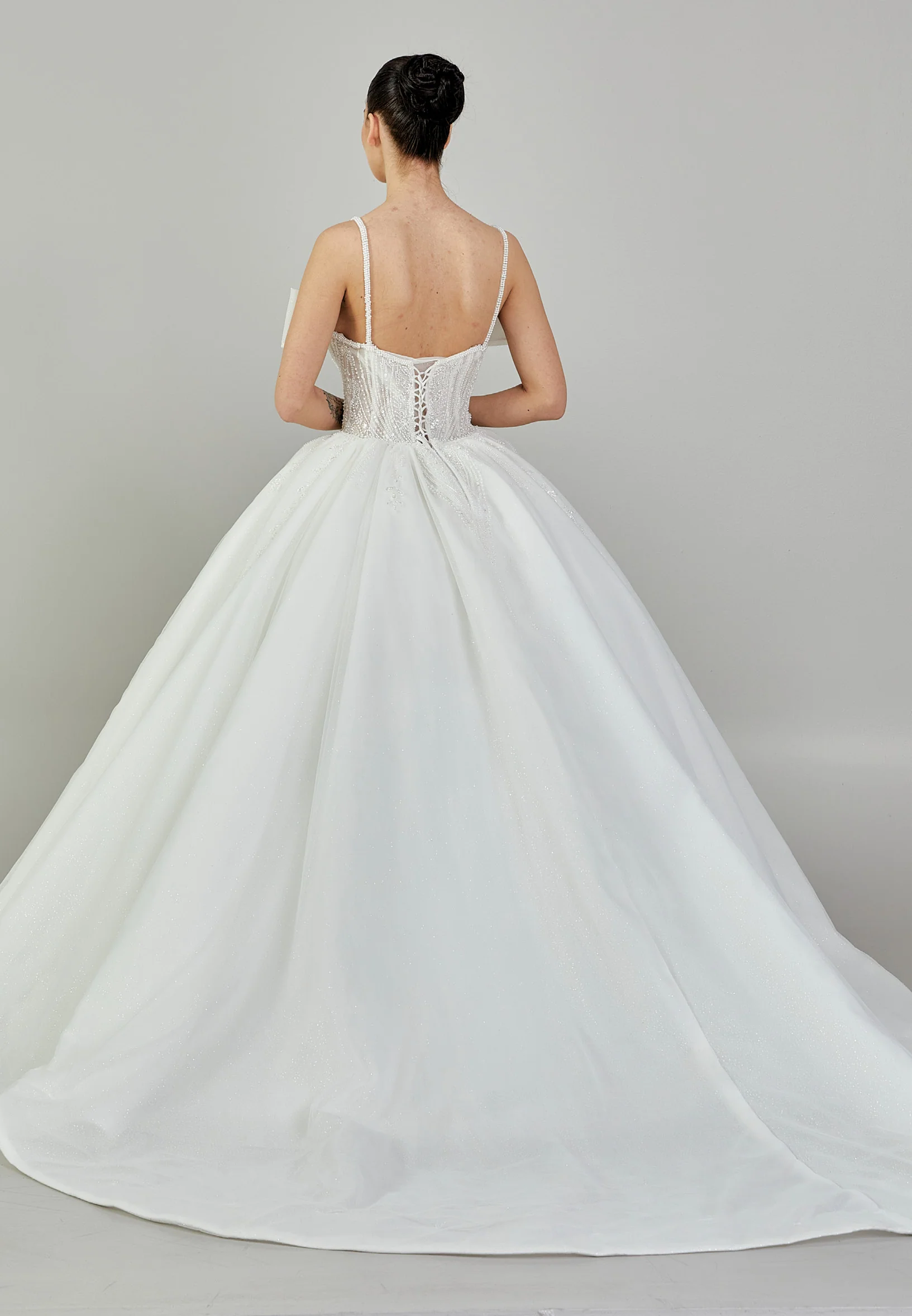 Sleeveless Maxi Tulle Regular Wedding Dress blv3500017 - Image 5