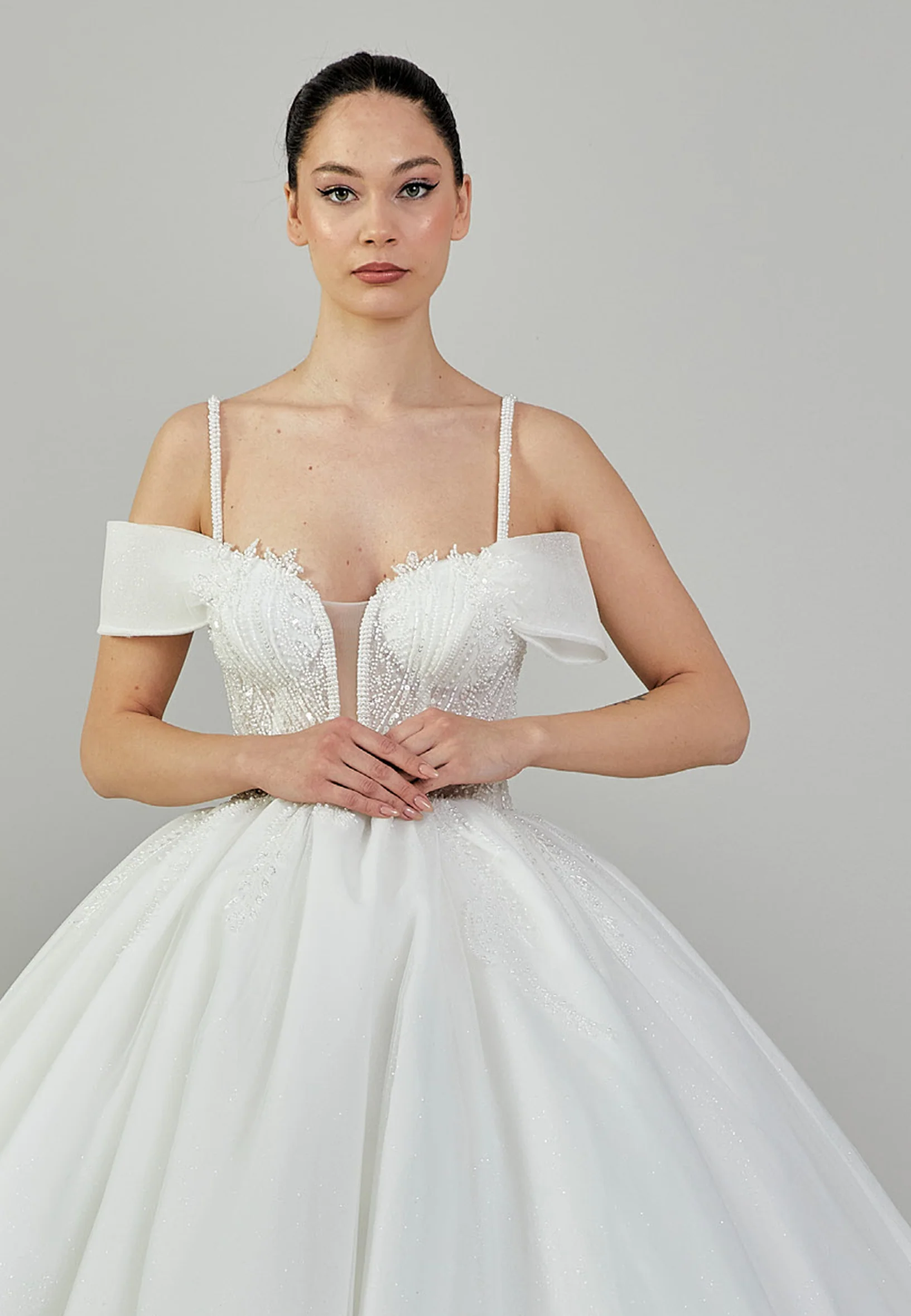 Sleeveless Maxi Tulle Regular Wedding Dress blv3500017 - Image 7