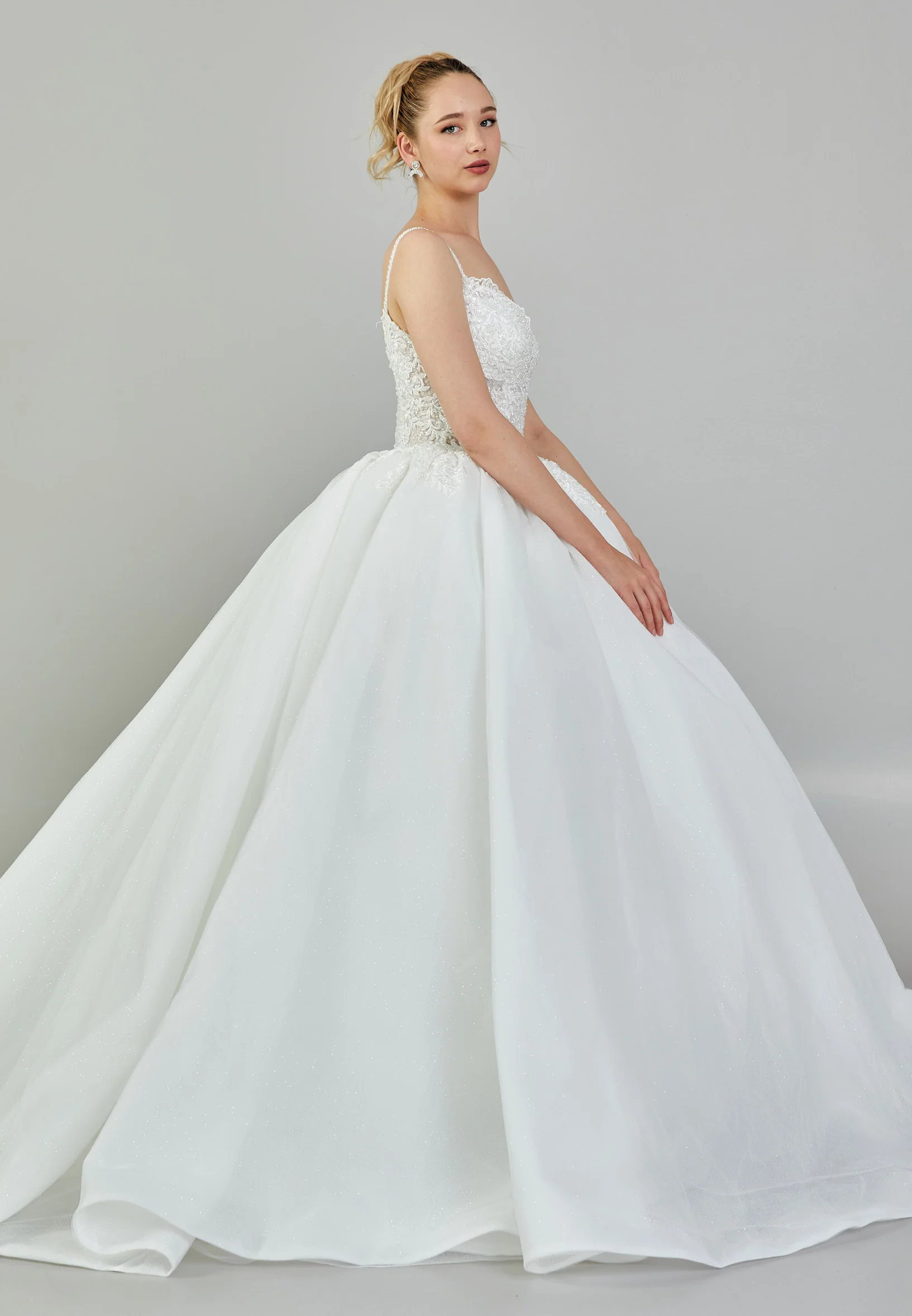 Sleeveless Maxi Tulle Regular Wedding Dress blv350124 - Image 6