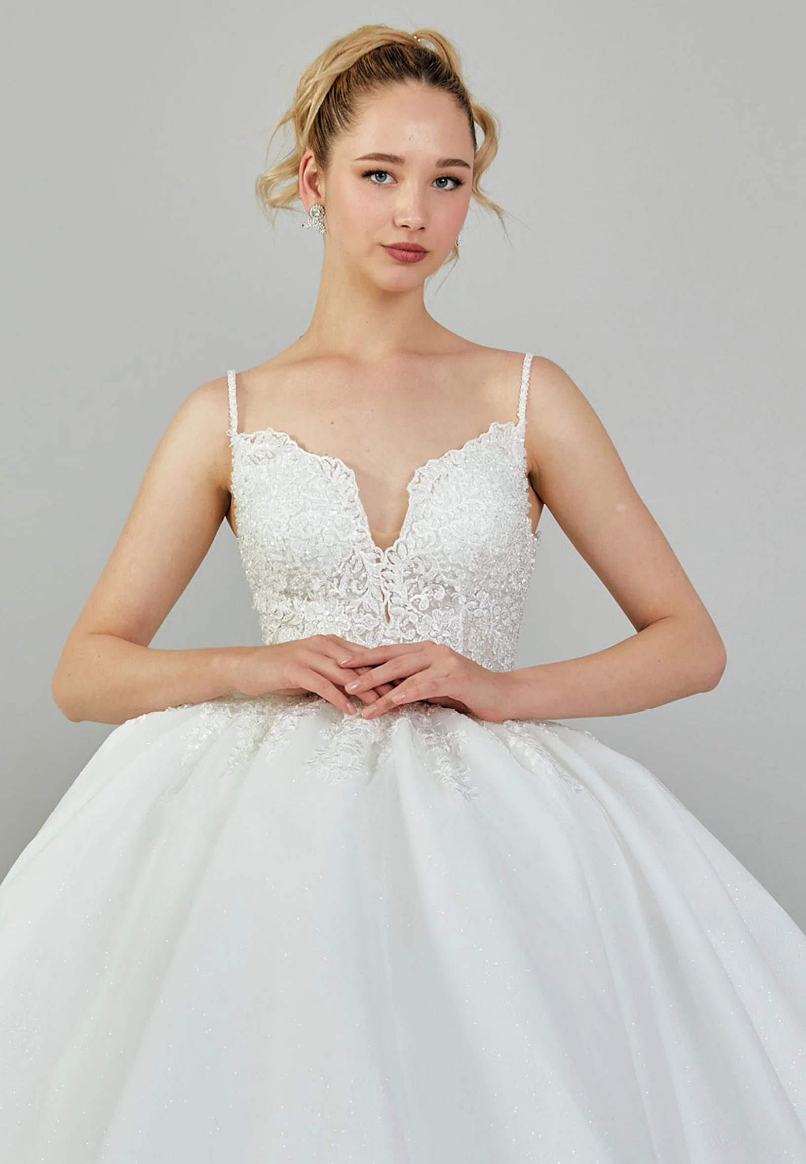 Sleeveless Maxi Tulle Regular Wedding Dress blv350124 - Image 7