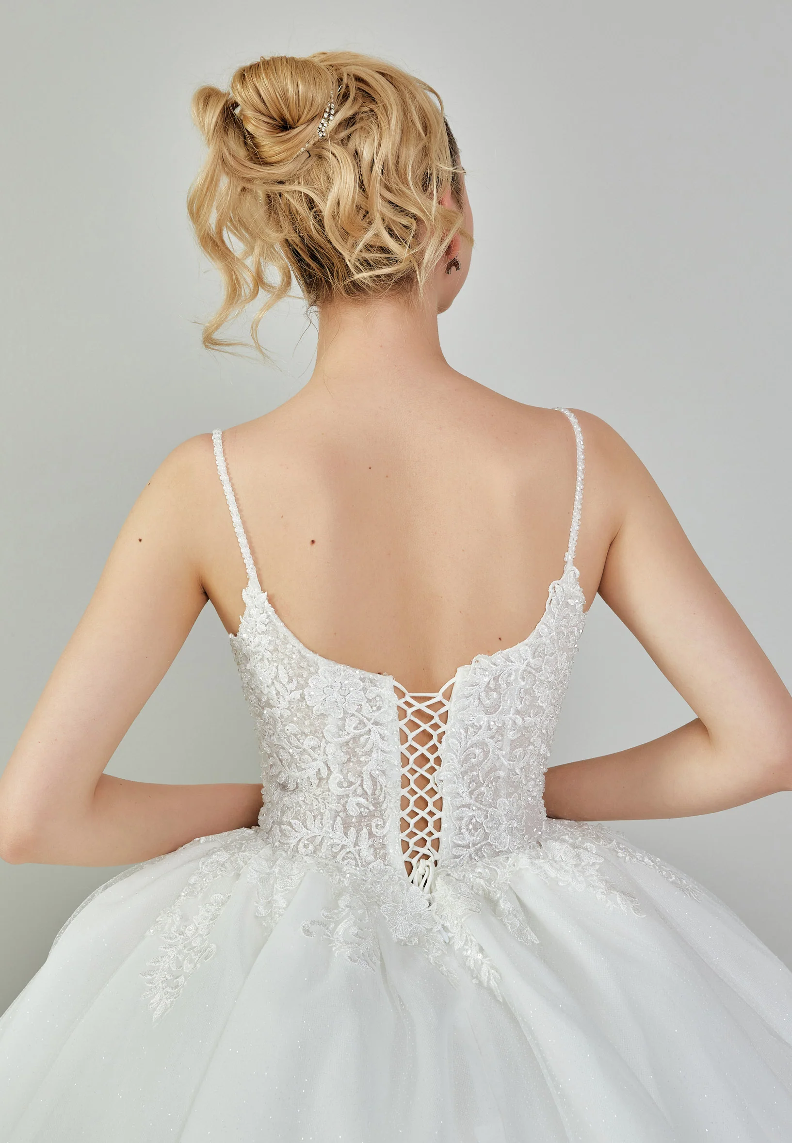 Sleeveless Maxi Tulle Regular Wedding Dress blv350124 - Image 8
