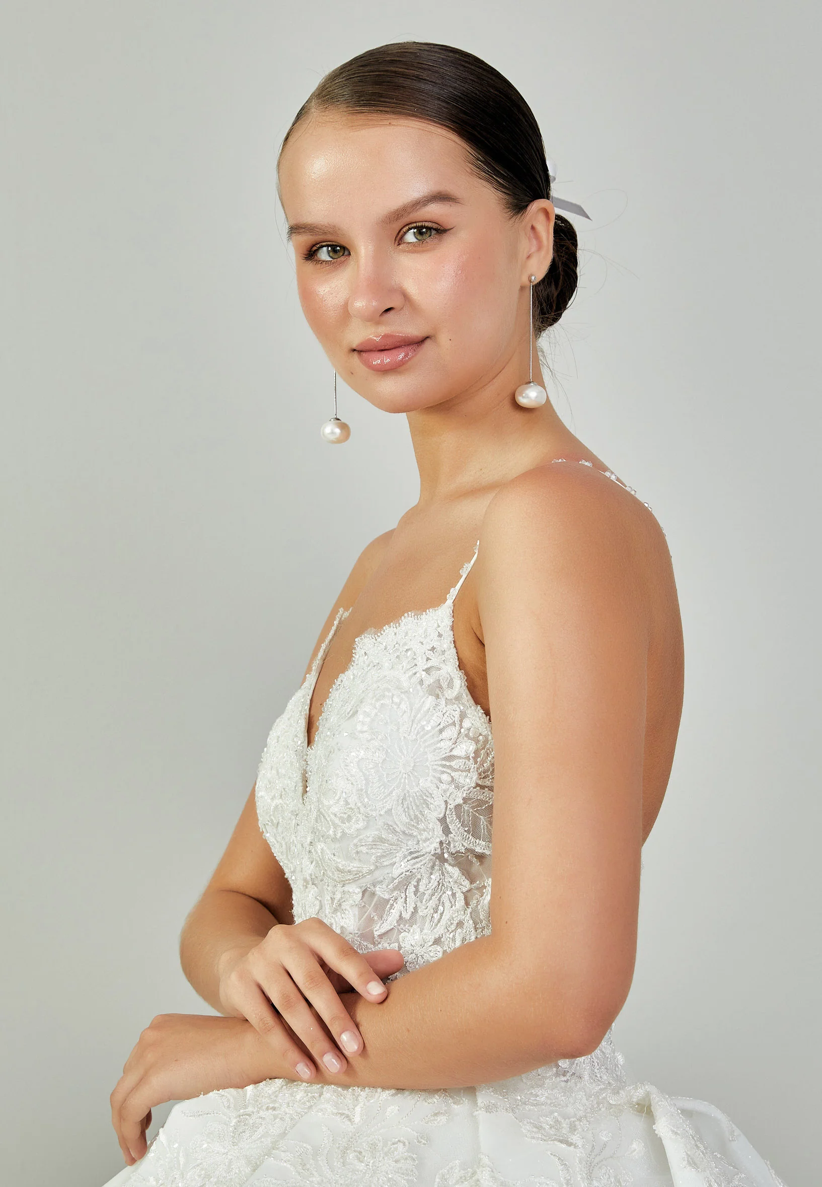 Sleeveless Maxi Tulle Regular Wedding Dress blv350149 - Image 2