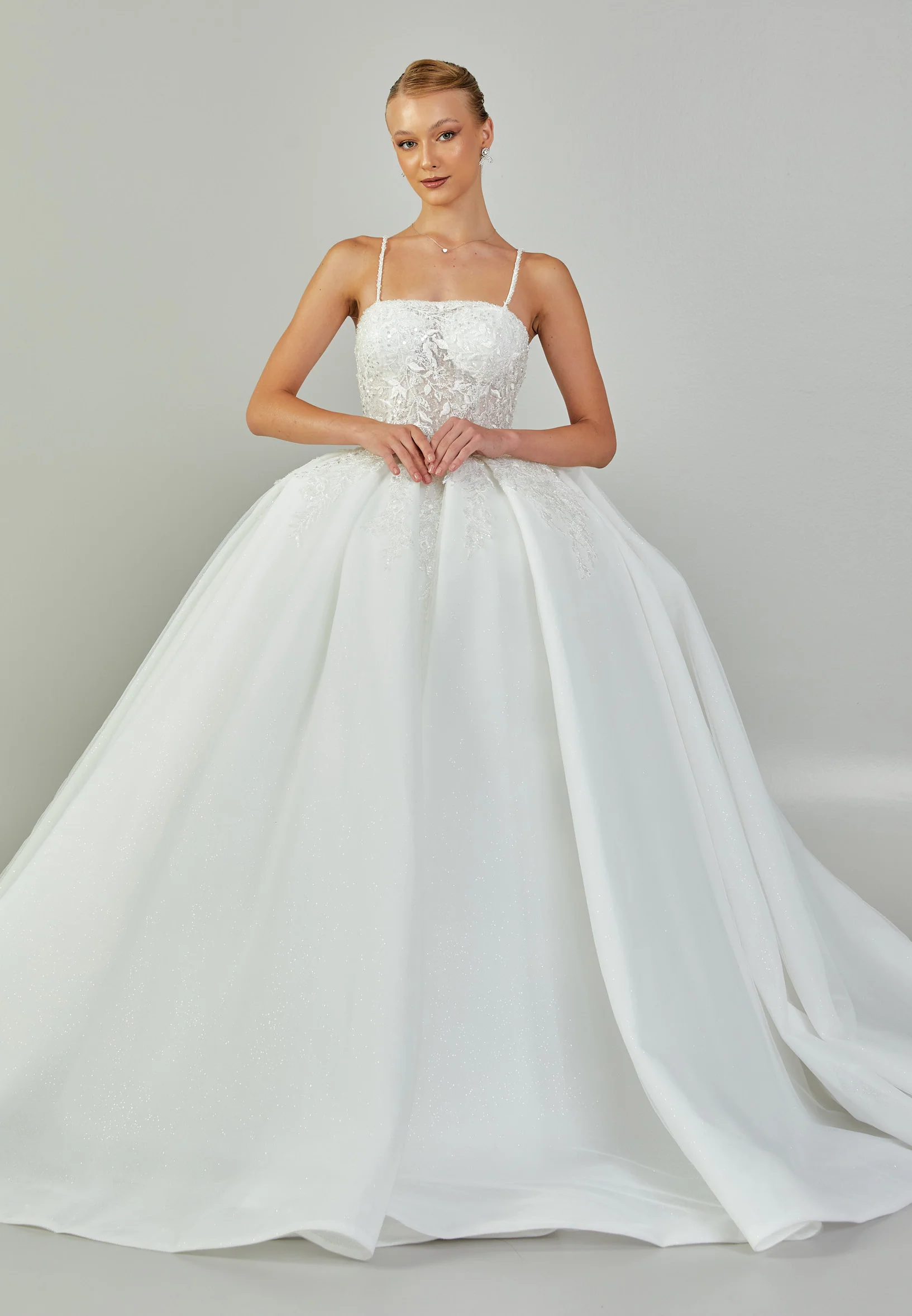 Sleeveless Maxi Tulle Regular Wedding Dress blv350156