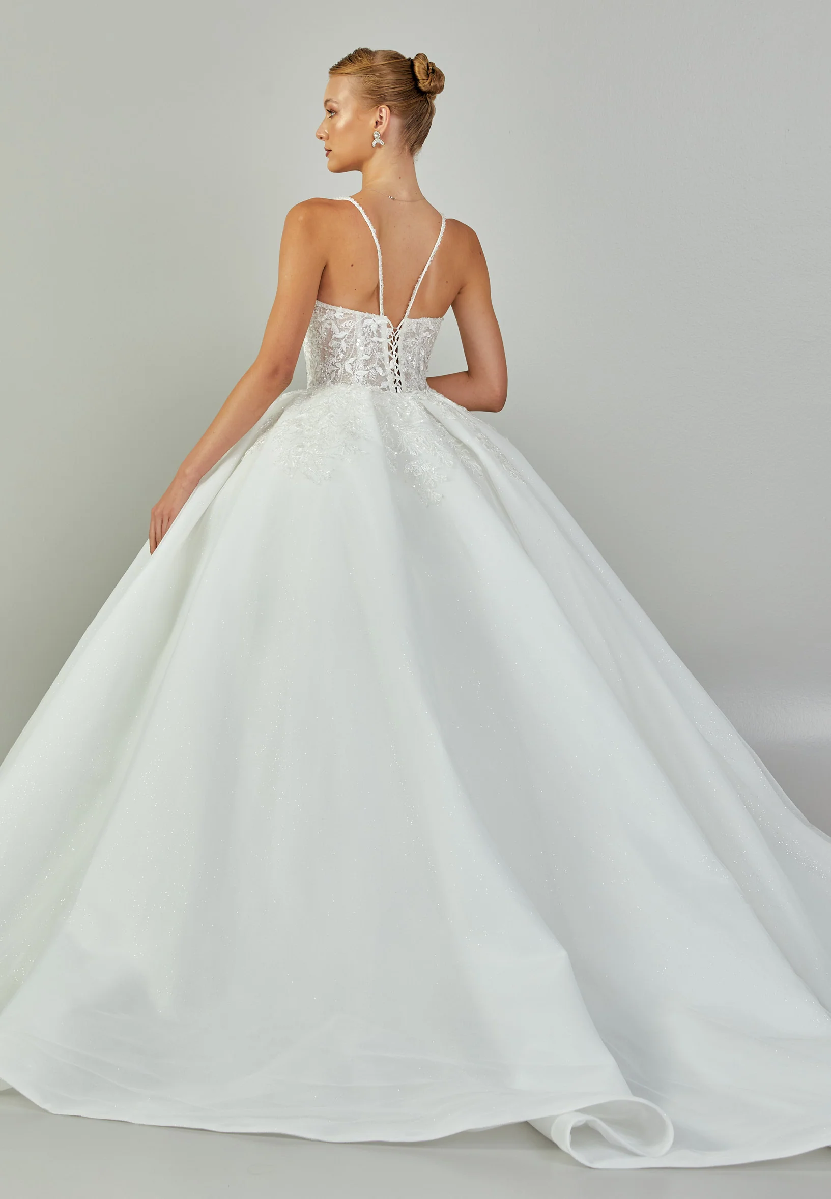 Sleeveless Maxi Tulle Regular Wedding Dress blv350156 - Image 5