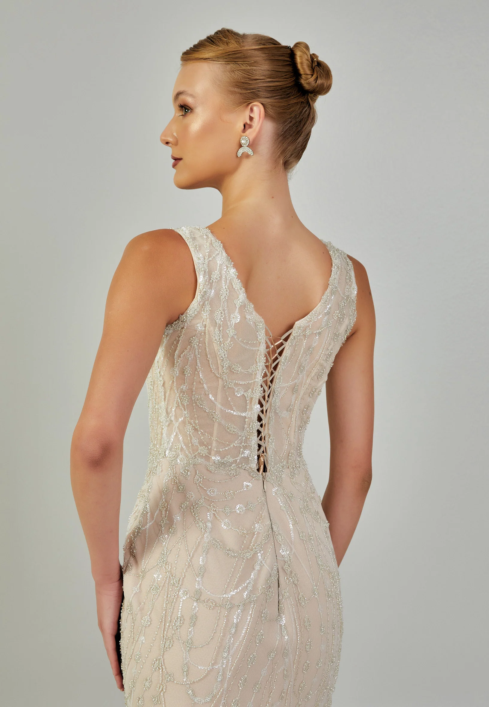 Sleeveless Maxi Tulle Regular Wedding Dress blv350169 - Image 8