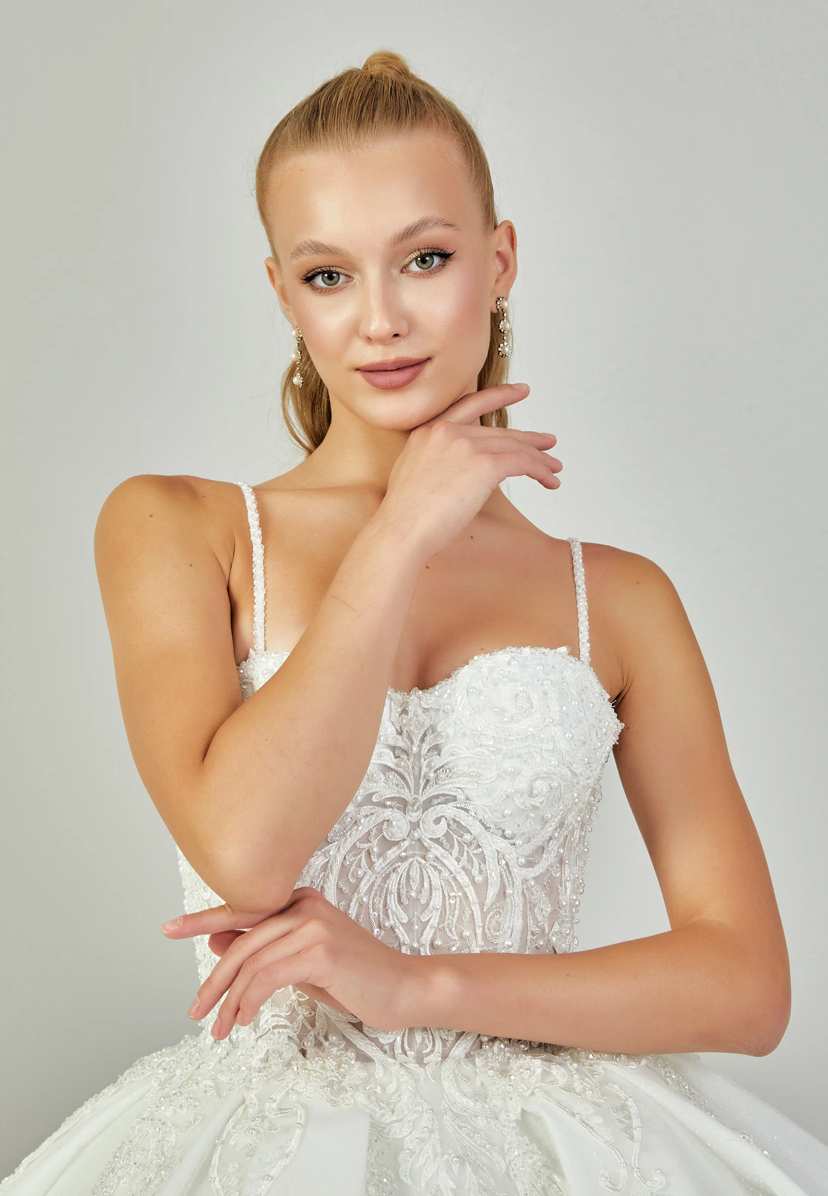 Sleeveless Maxi Tulle Regular Wedding Dress blv350200 - Image 3