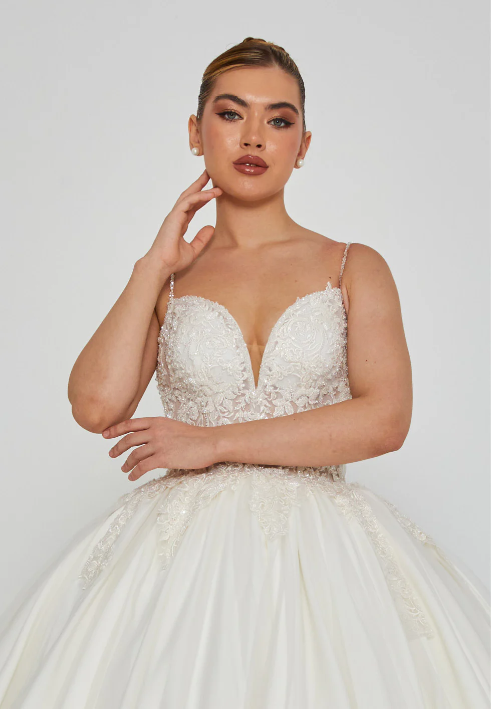 Sleeveless Maxi Tulle Regular Wedding Dress blv350203 - Image 7