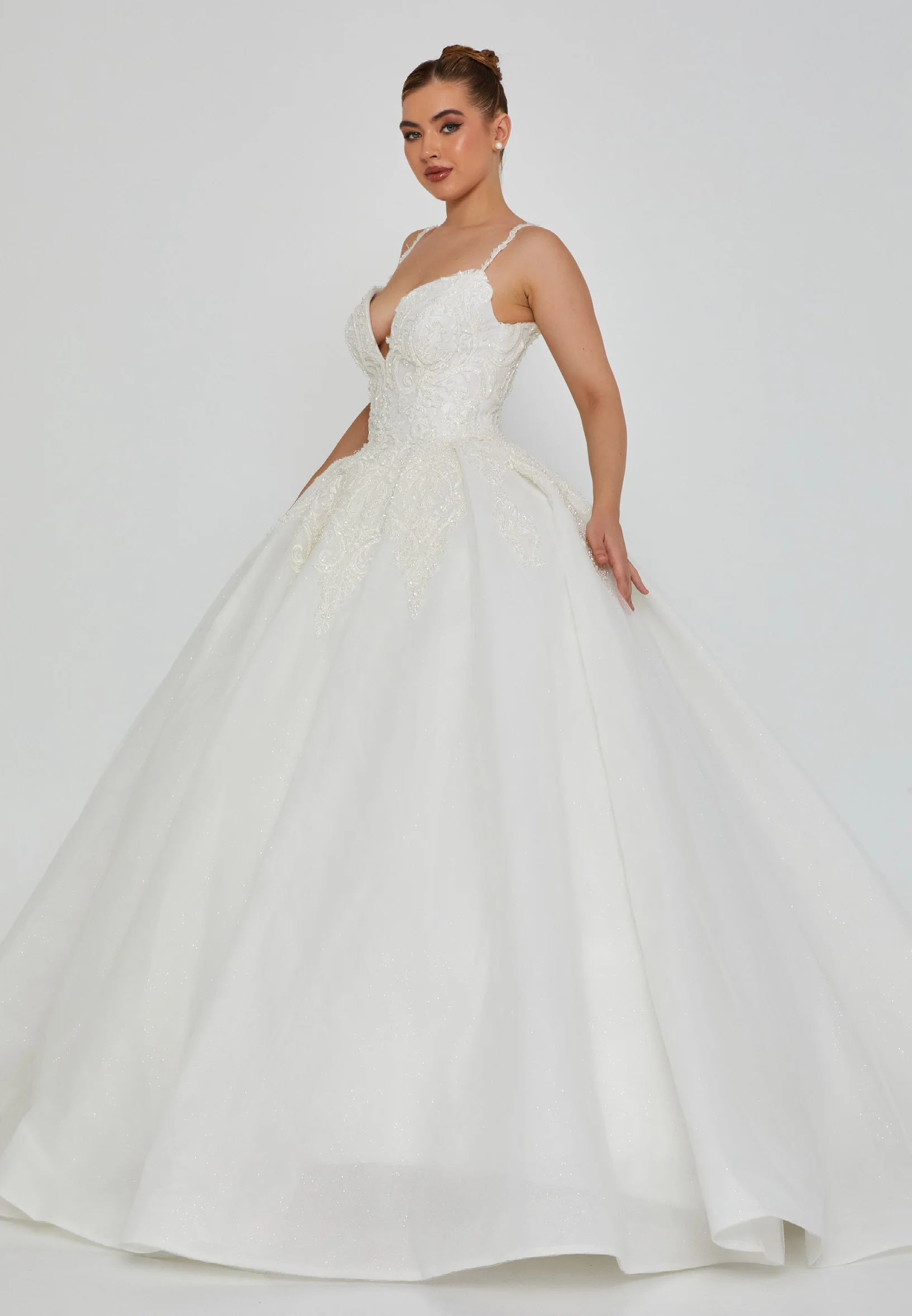 Sleeveless Maxi Tulle Regular Wedding Dress blv360002 - Image 5