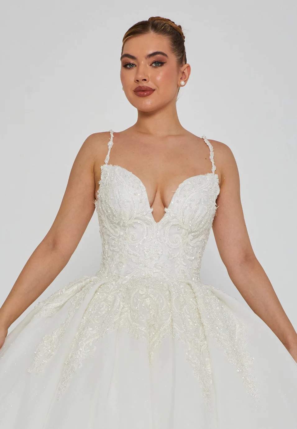 Sleeveless Maxi Tulle Regular Wedding Dress blv360002 - Image 7
