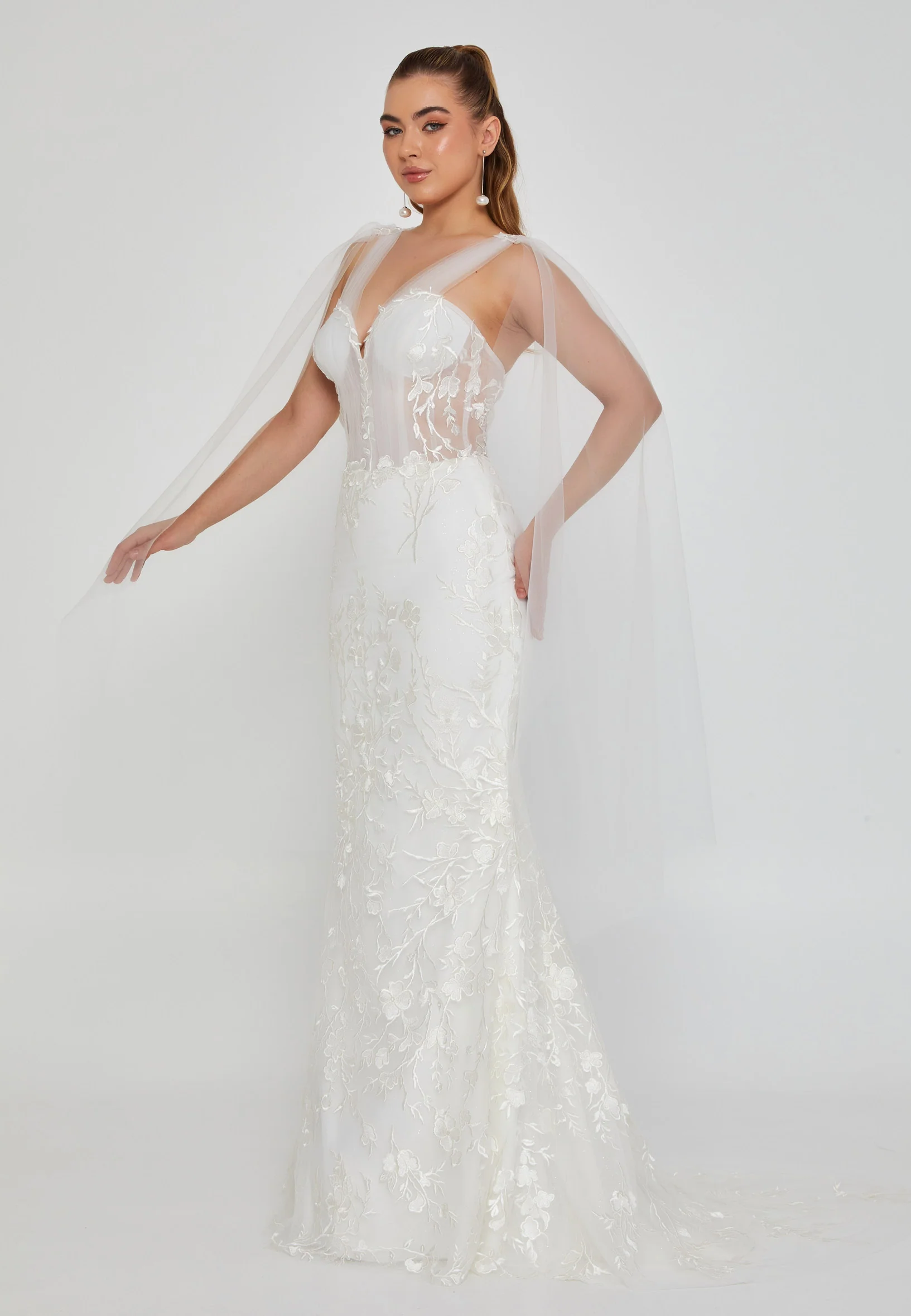 Sleeveless Maxi Tulle Regular Wedding Dress blv360010 - Image 5