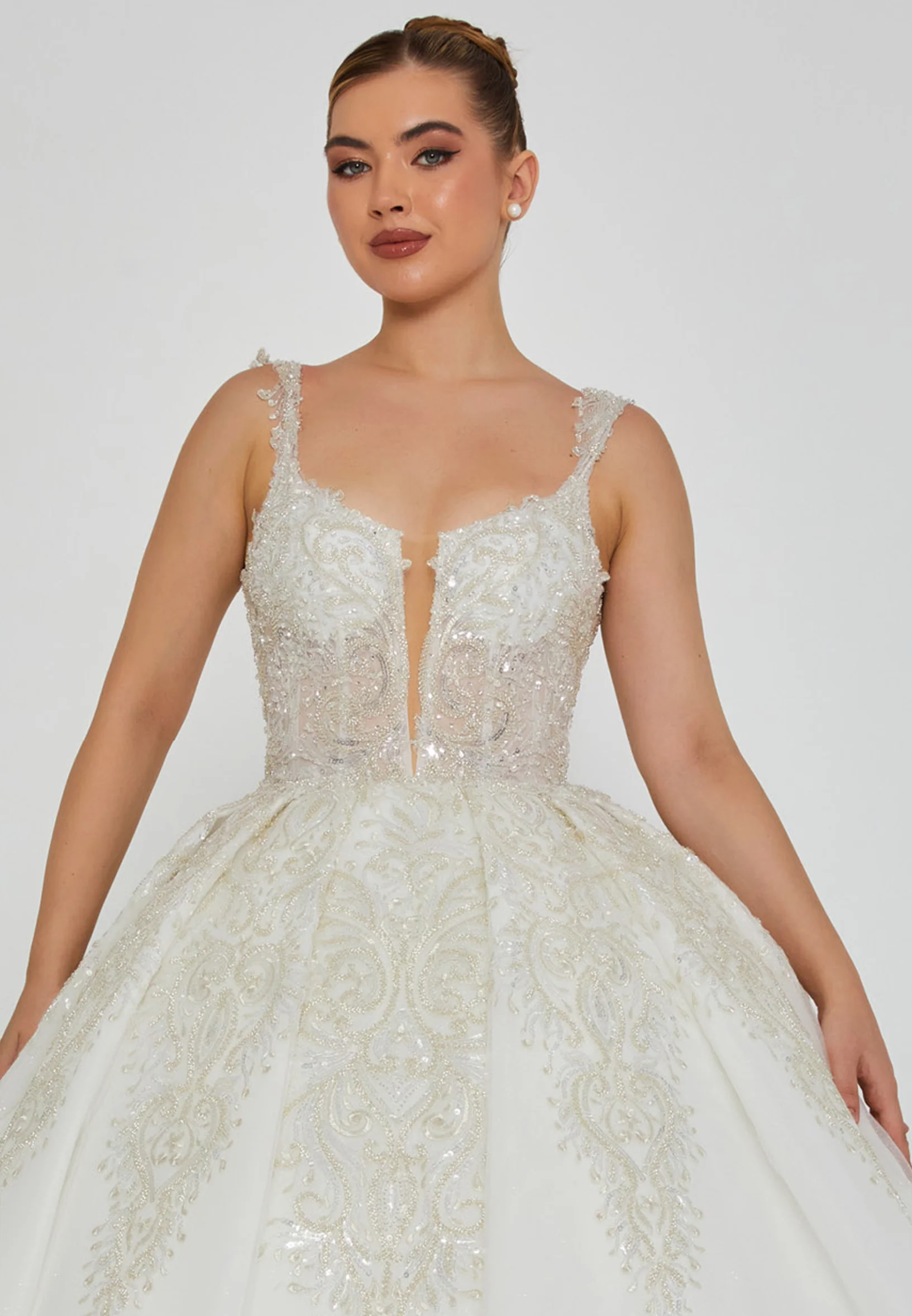 Sleeveless Maxi Tulle Regular Wedding Dress blv360015 - Image 6