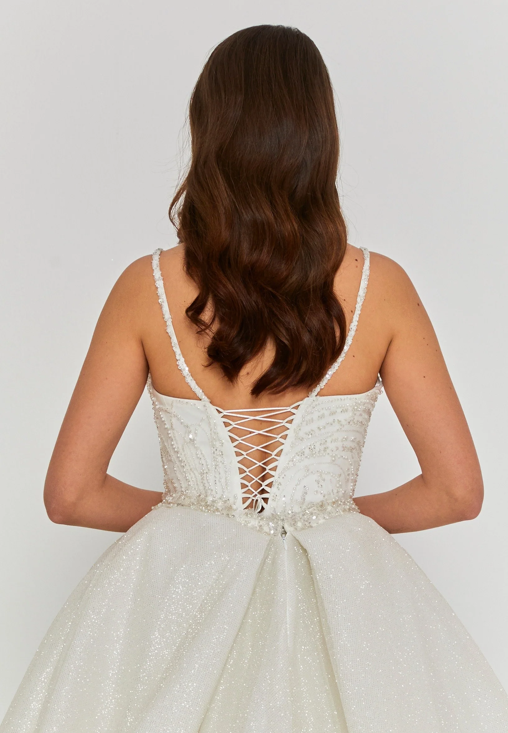 Sleeveless Maxi Tulle Regular Wedding Dress blv360103 - Image 3