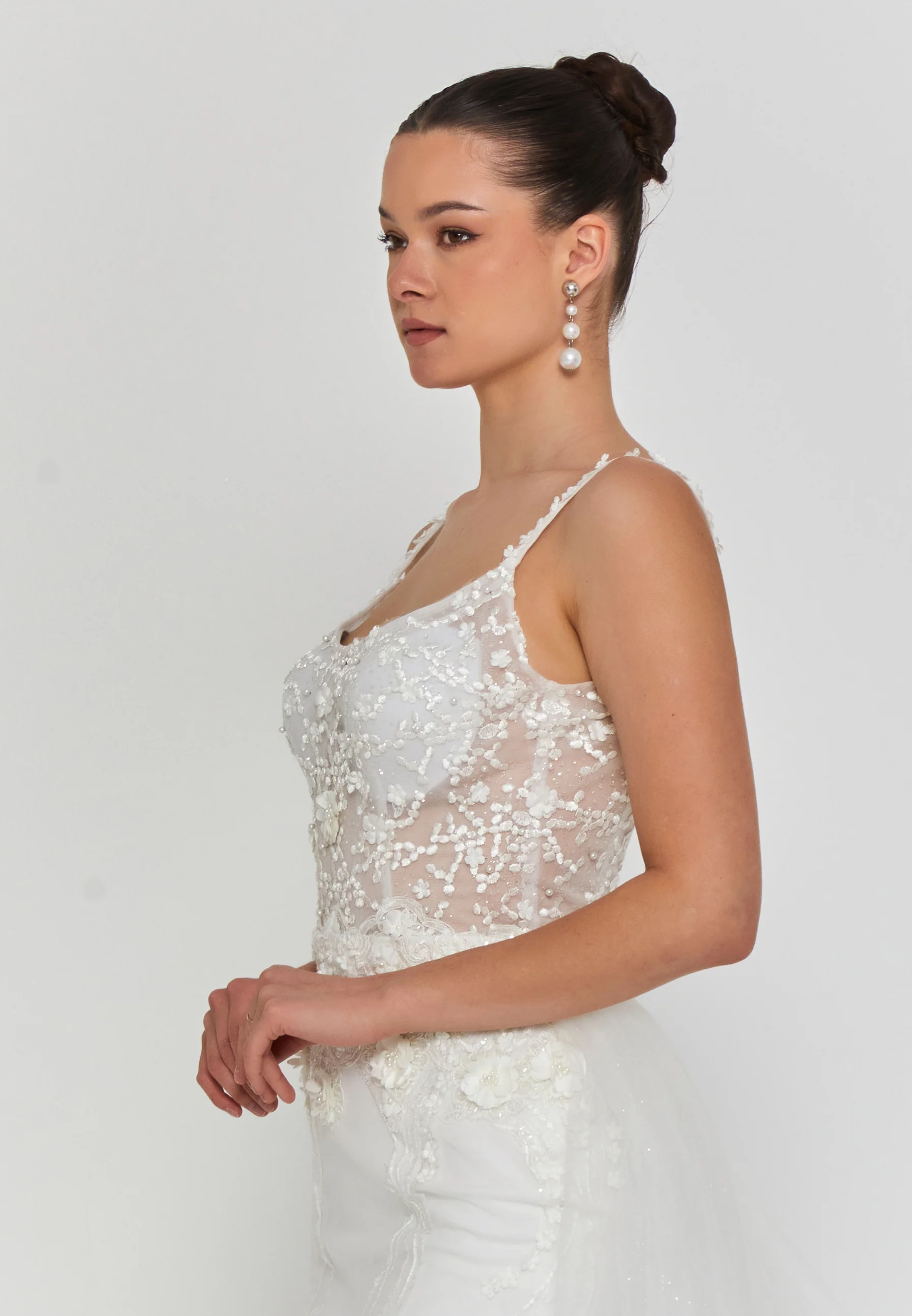Sleeveless Maxi Tulle Regular Wedding Dress blv360112 - Image 2