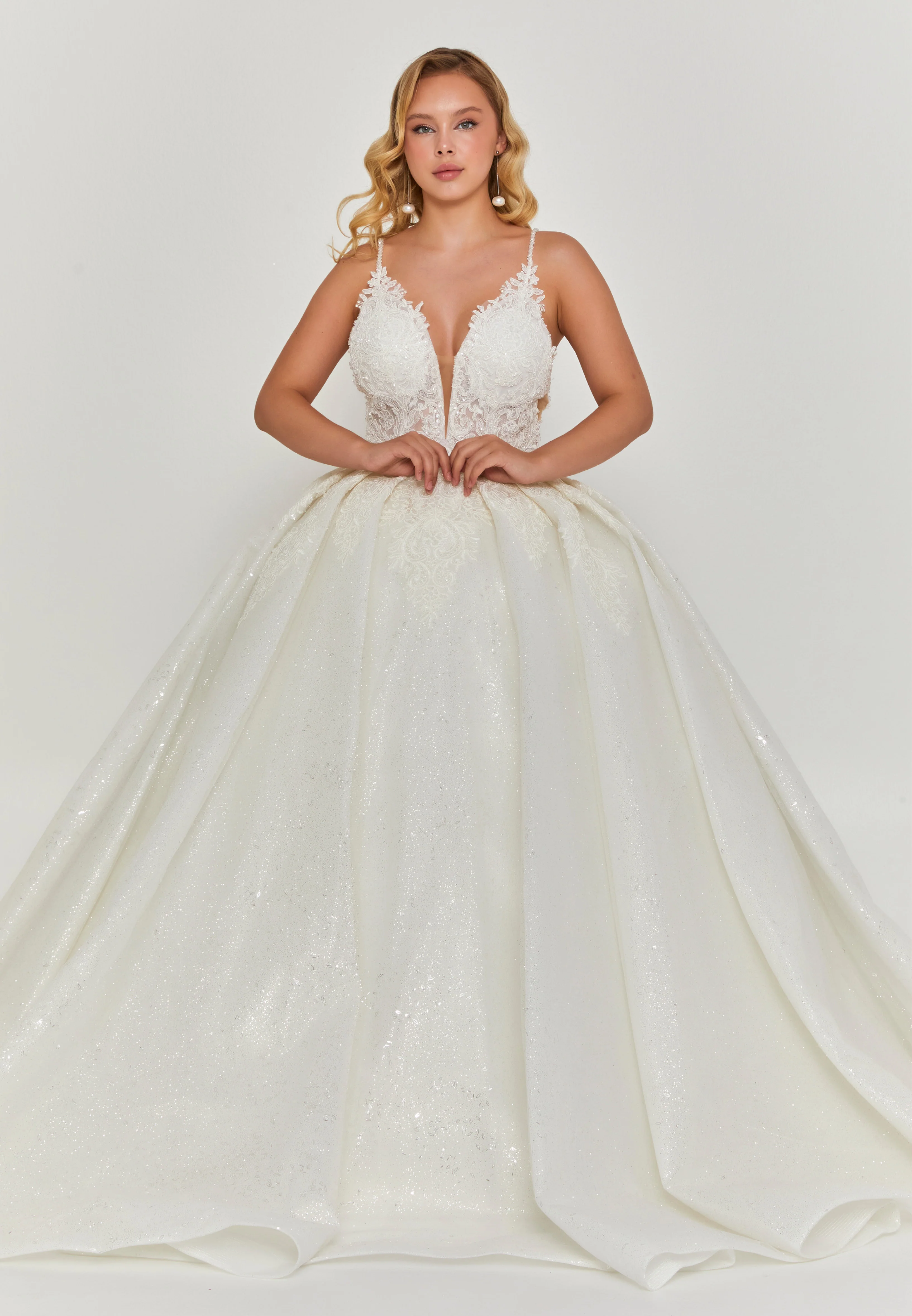 Sleeveless Maxi Tulle Regular Wedding Dress blv360226