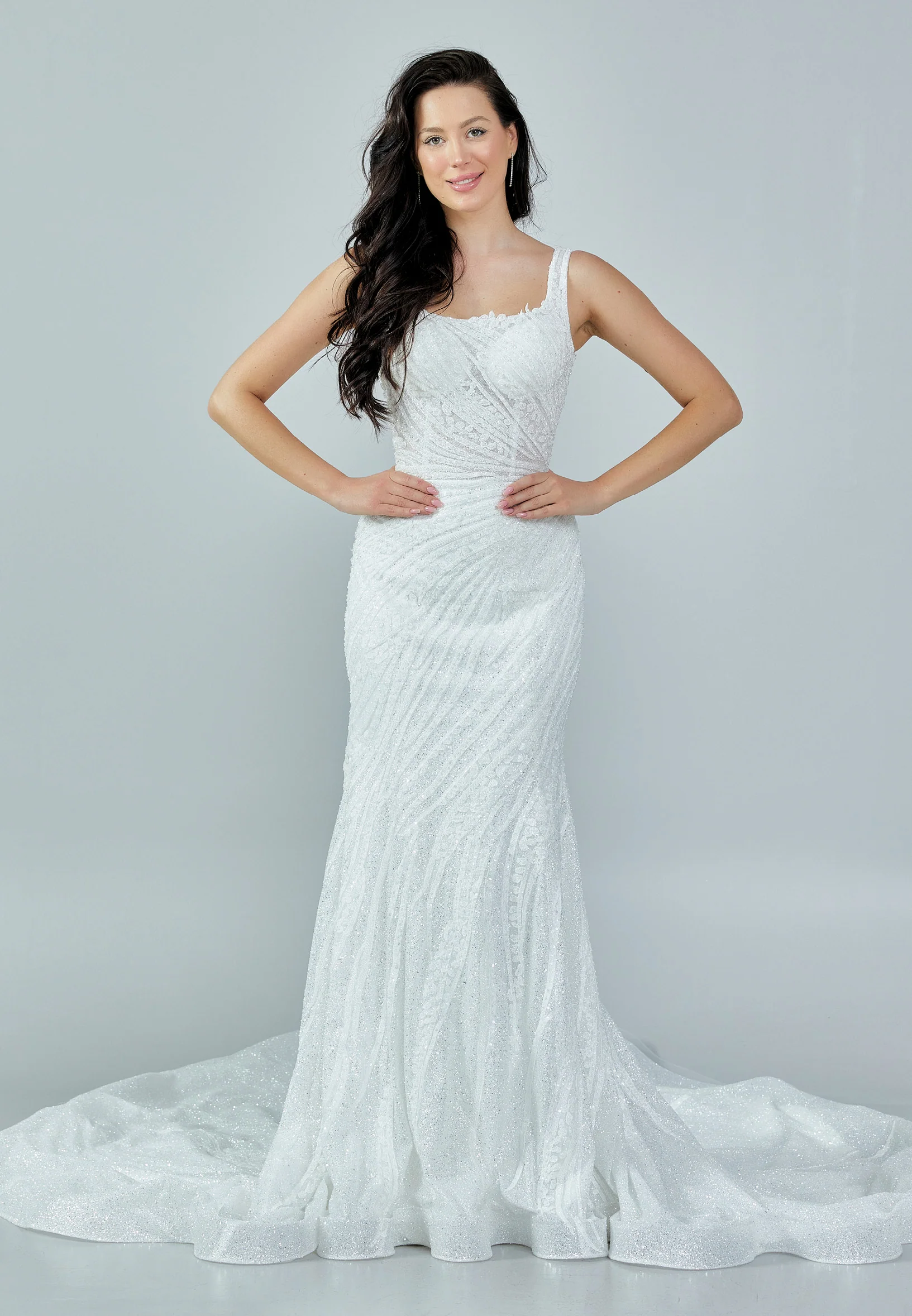 Sleeveless Maxi Tulle Regular Wedding Dress bnc8008