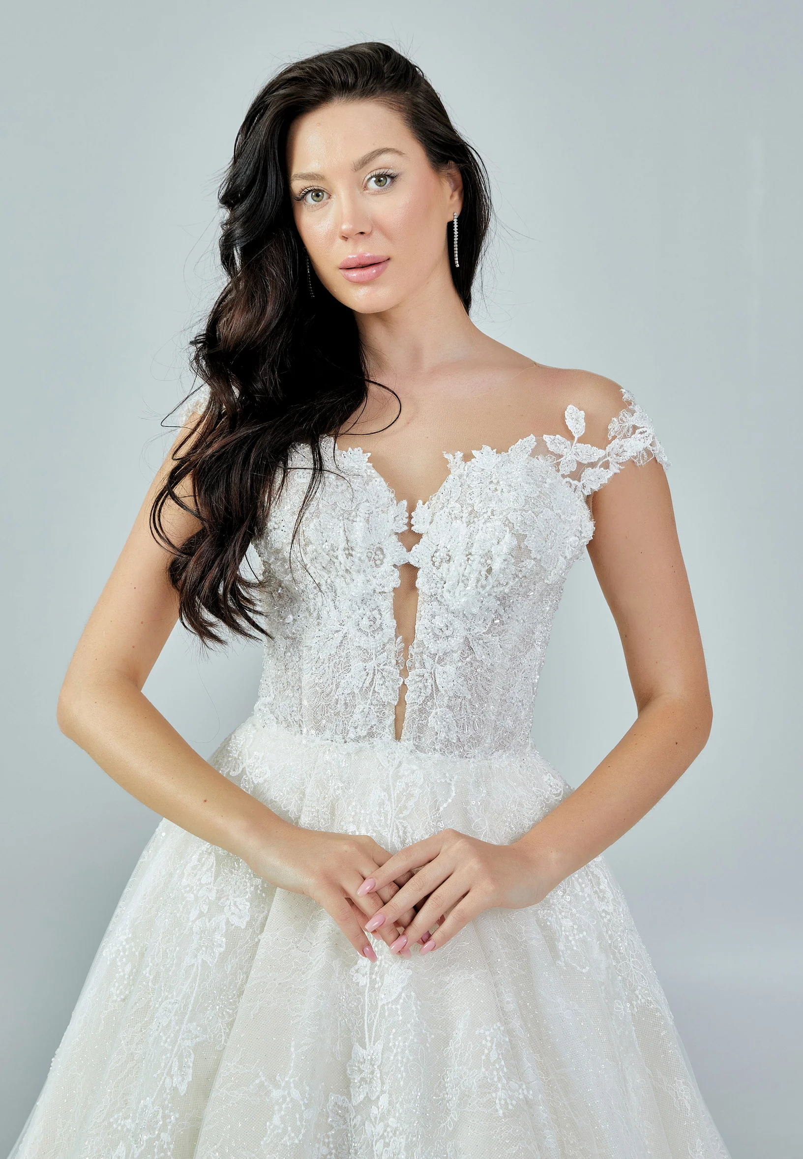 Sleeveless Maxi Tulle Regular Wedding Dress bnc8086 - Image 8