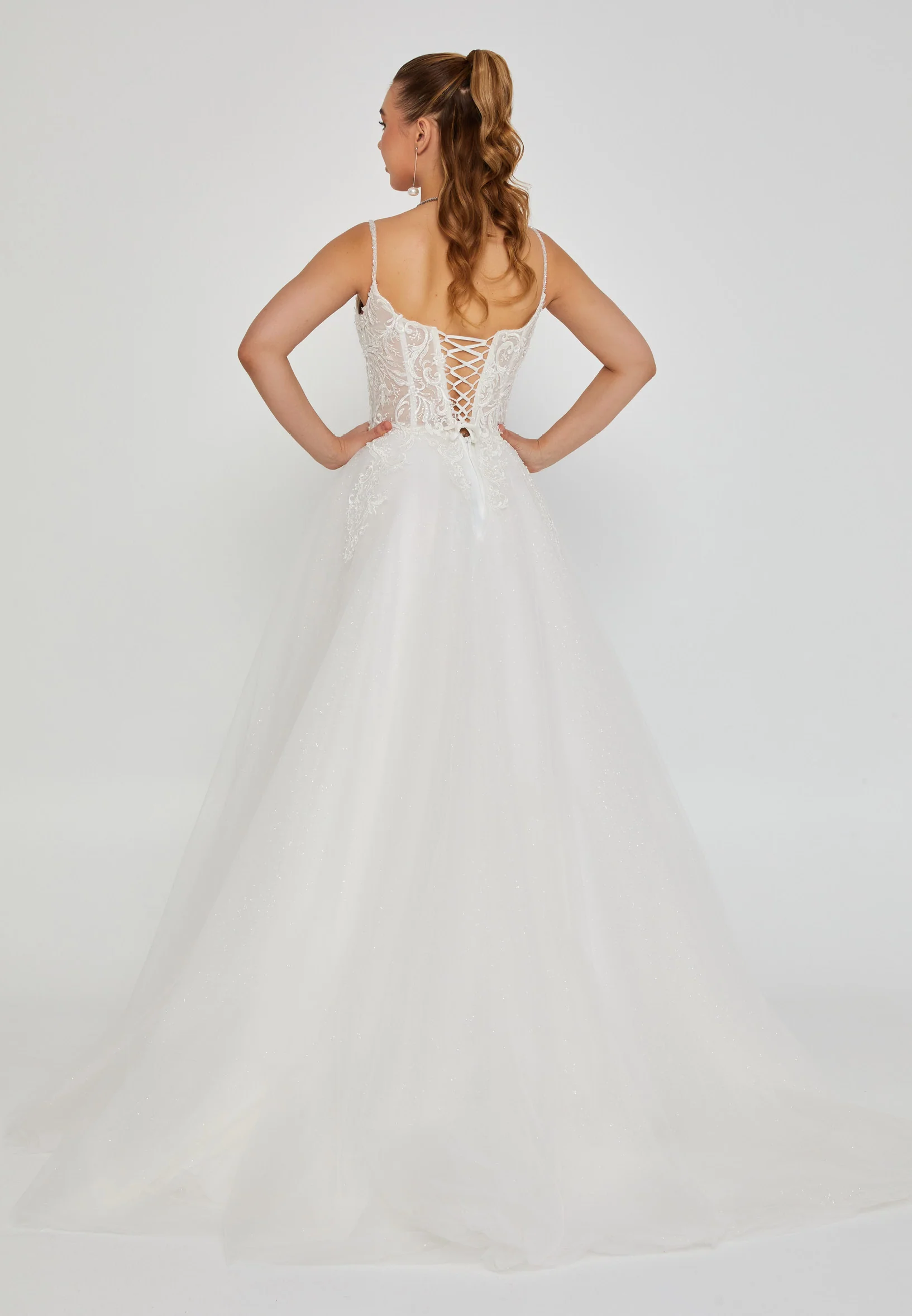 Sleeveless Maxi Tulle Regular Wedding Dress nor2021 - Image 4