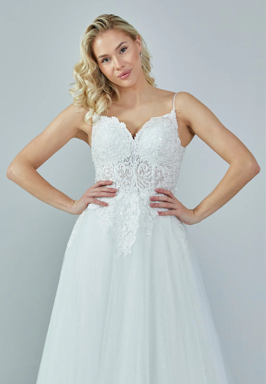 Sleeveless Maxi Tulle Regular Wedding Dress nor208 - Image 7