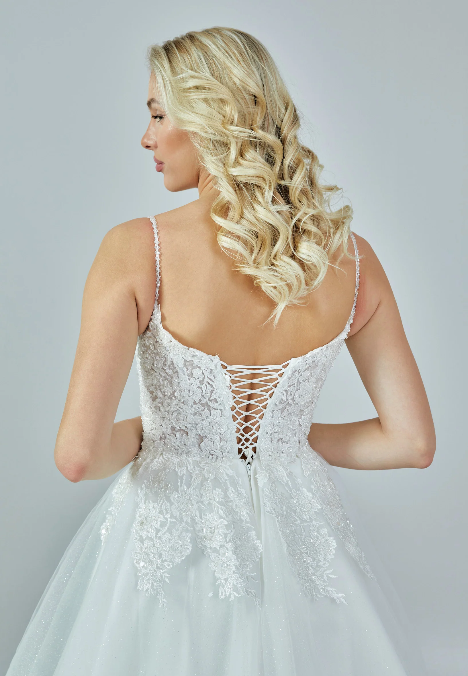 Sleeveless Maxi Tulle Regular Wedding Dress nor208 - Image 8
