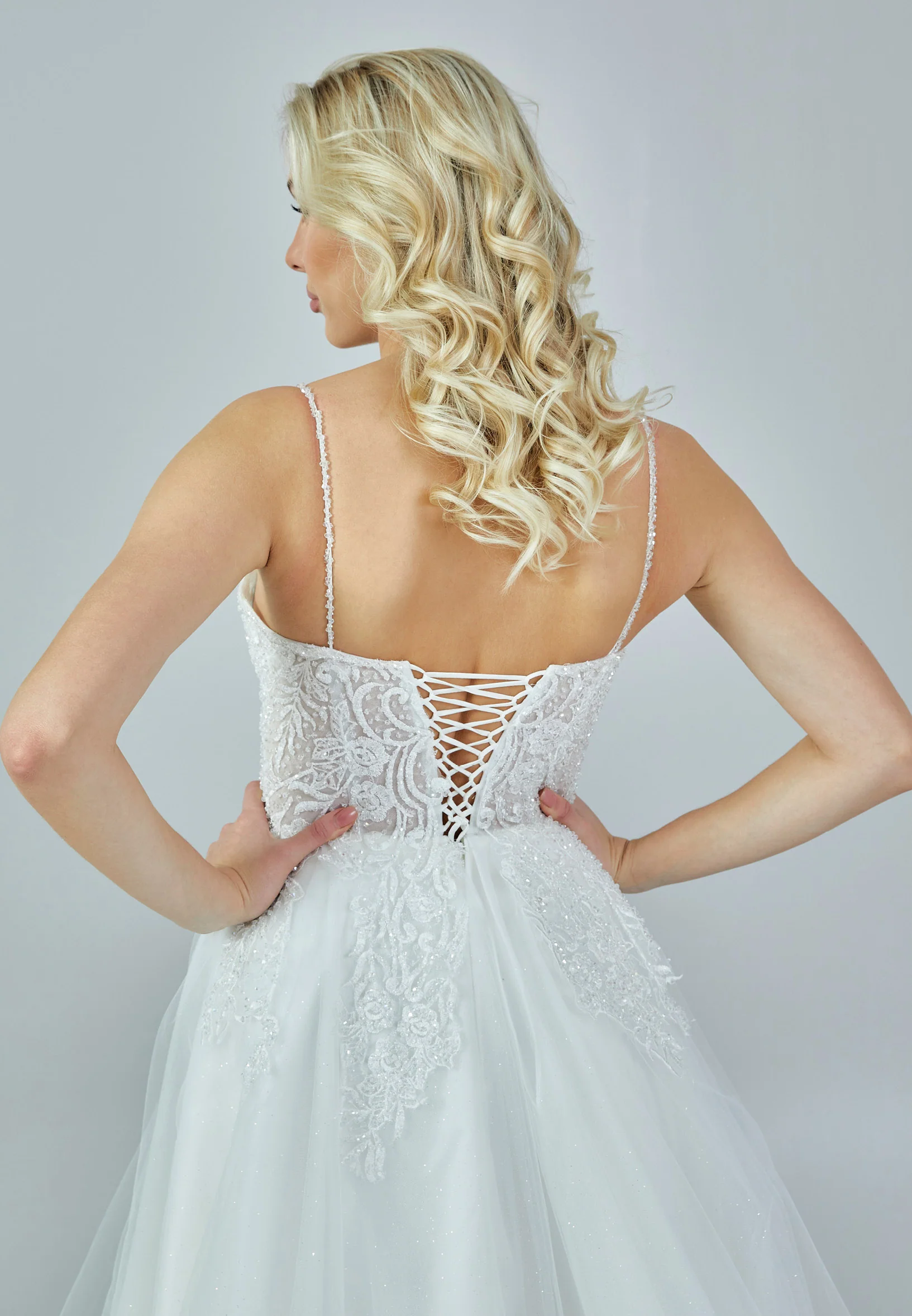 Sleeveless Maxi Tulle Regular Wedding Dress nor209 - Image 8