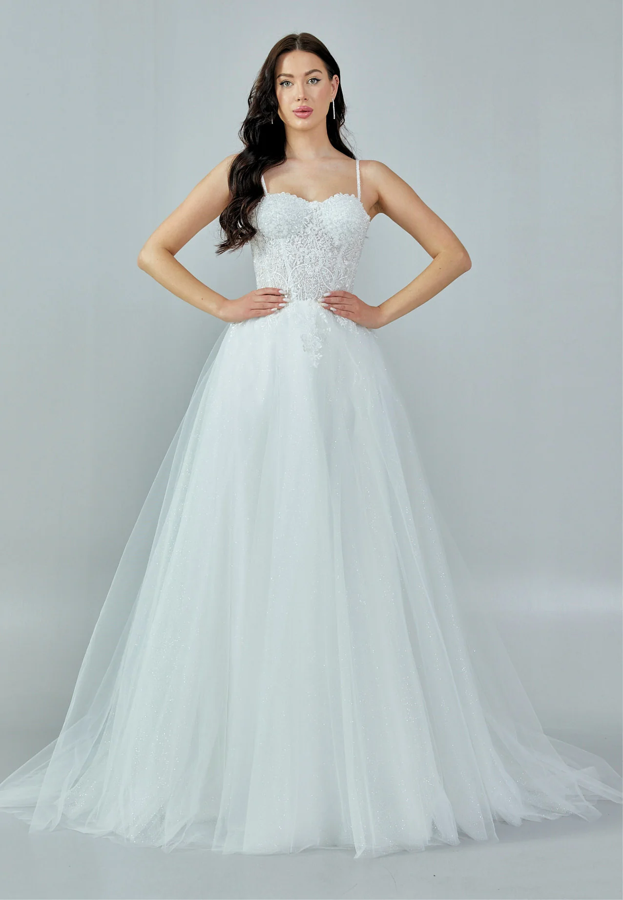 Sleeveless Maxi Tulle Regular Wedding Dress nor351