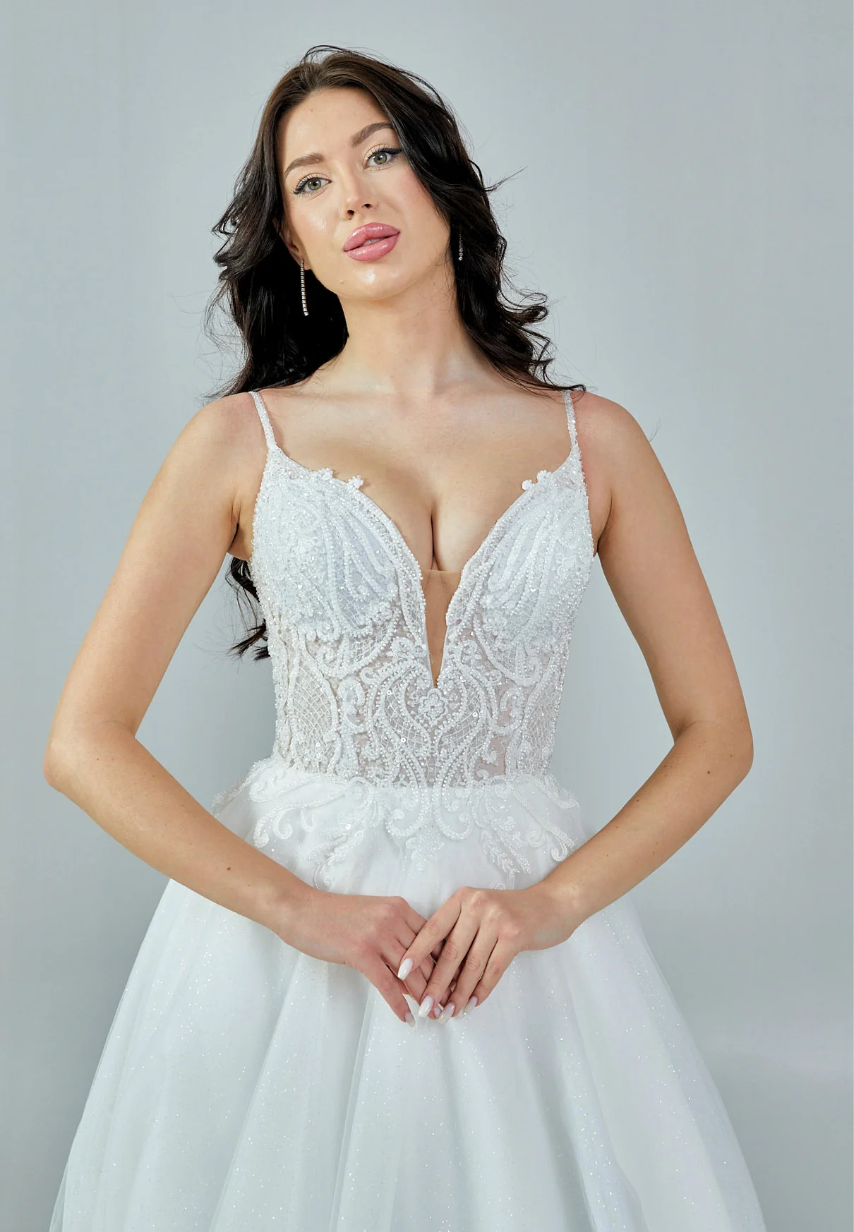 Sleeveless Maxi Tulle Regular Wedding Dress nor365 - Image 8