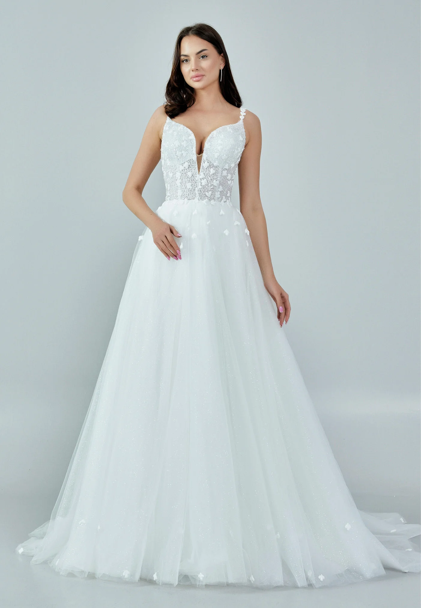 Sleeveless Maxi Tulle Regular Wedding Dress nor375