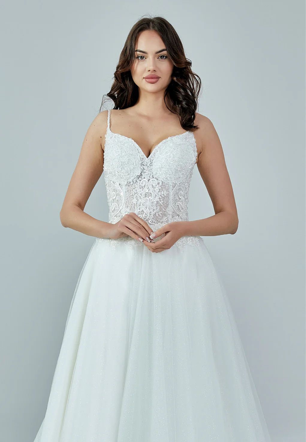 Sleeveless Maxi Tulle Regular Wedding Dress nor395 - Image 7