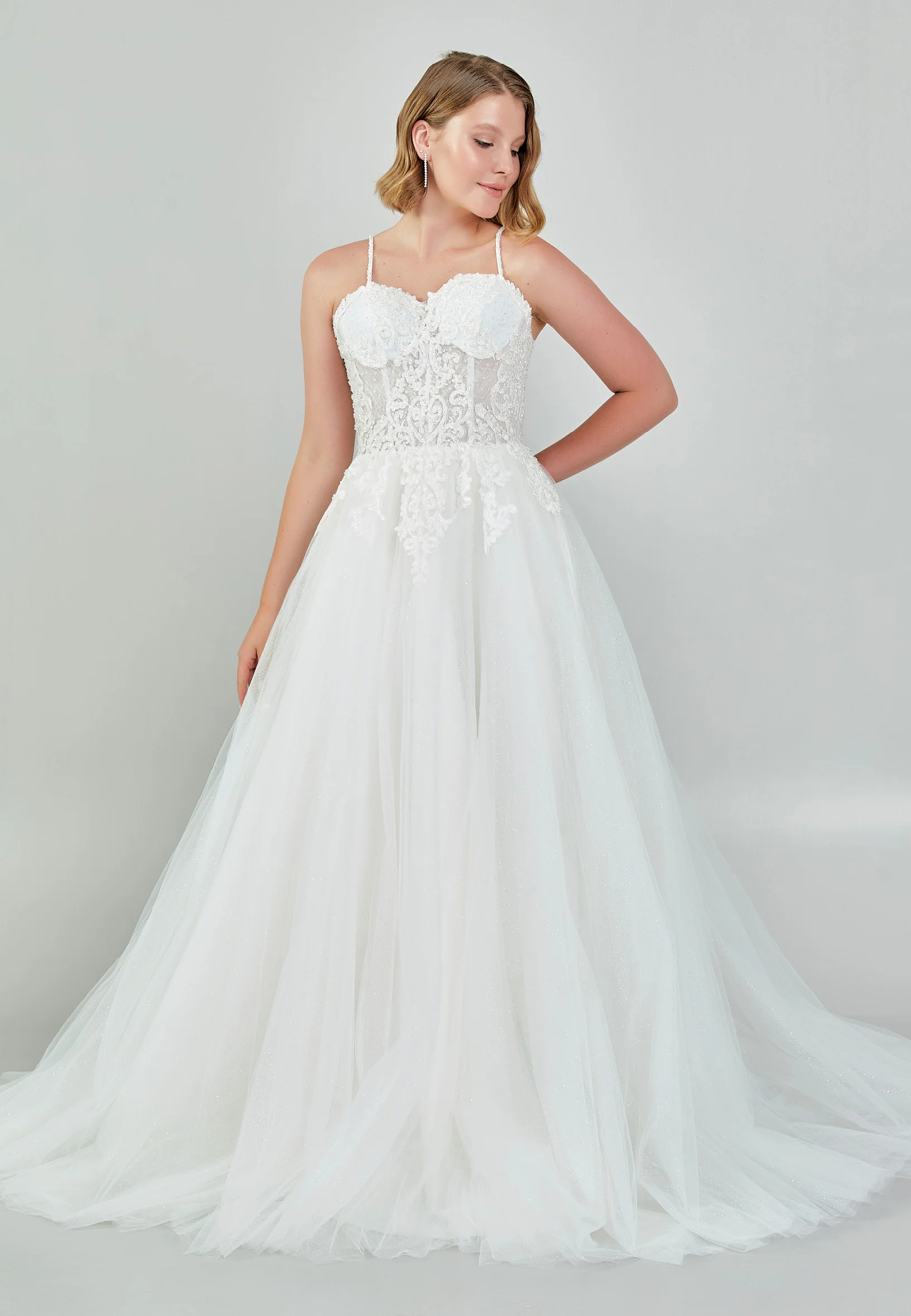Sleeveless Maxi Tulle Regular Wedding Dress nor529