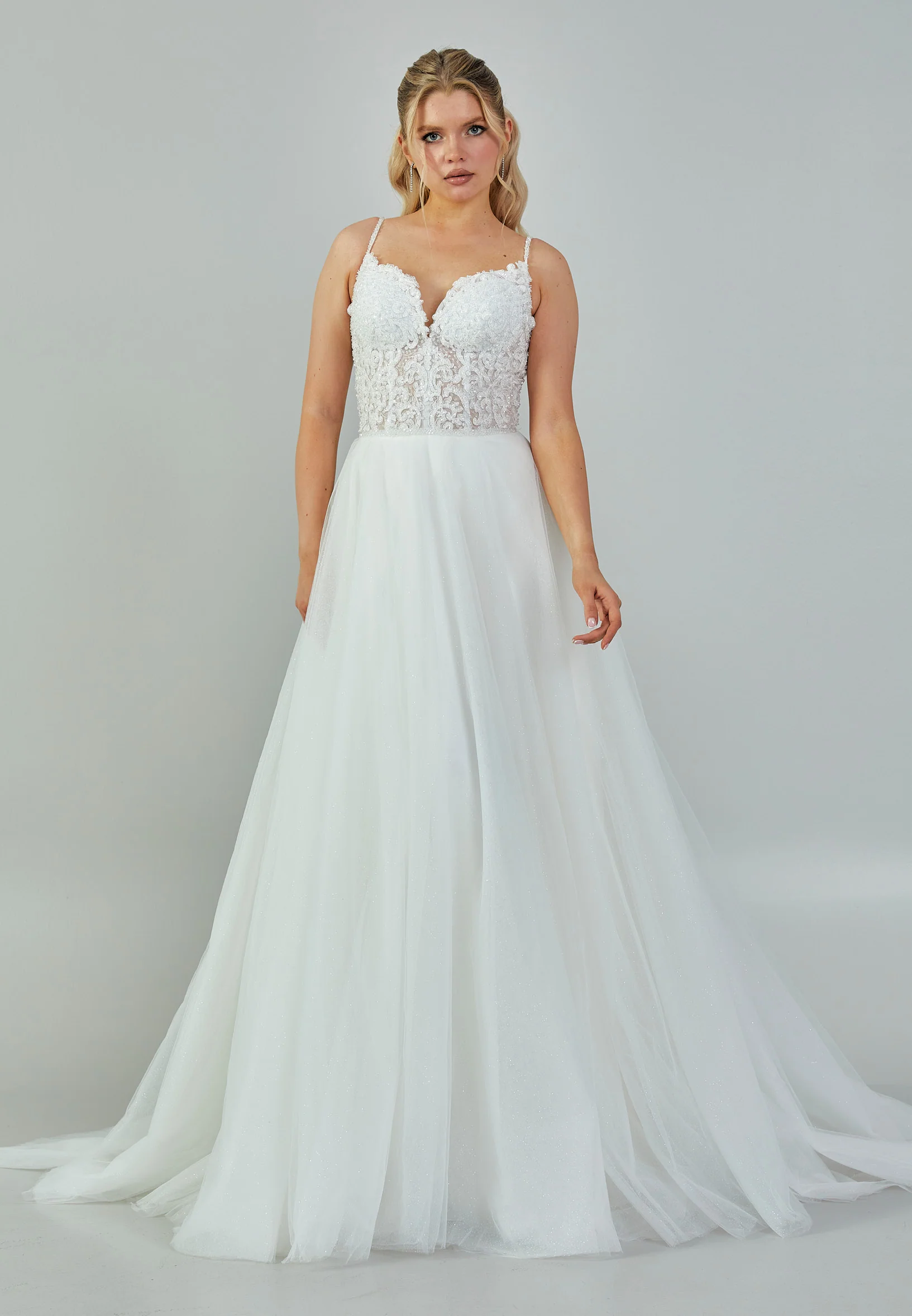 Sleeveless Maxi Tulle Regular Wedding Dress nor559