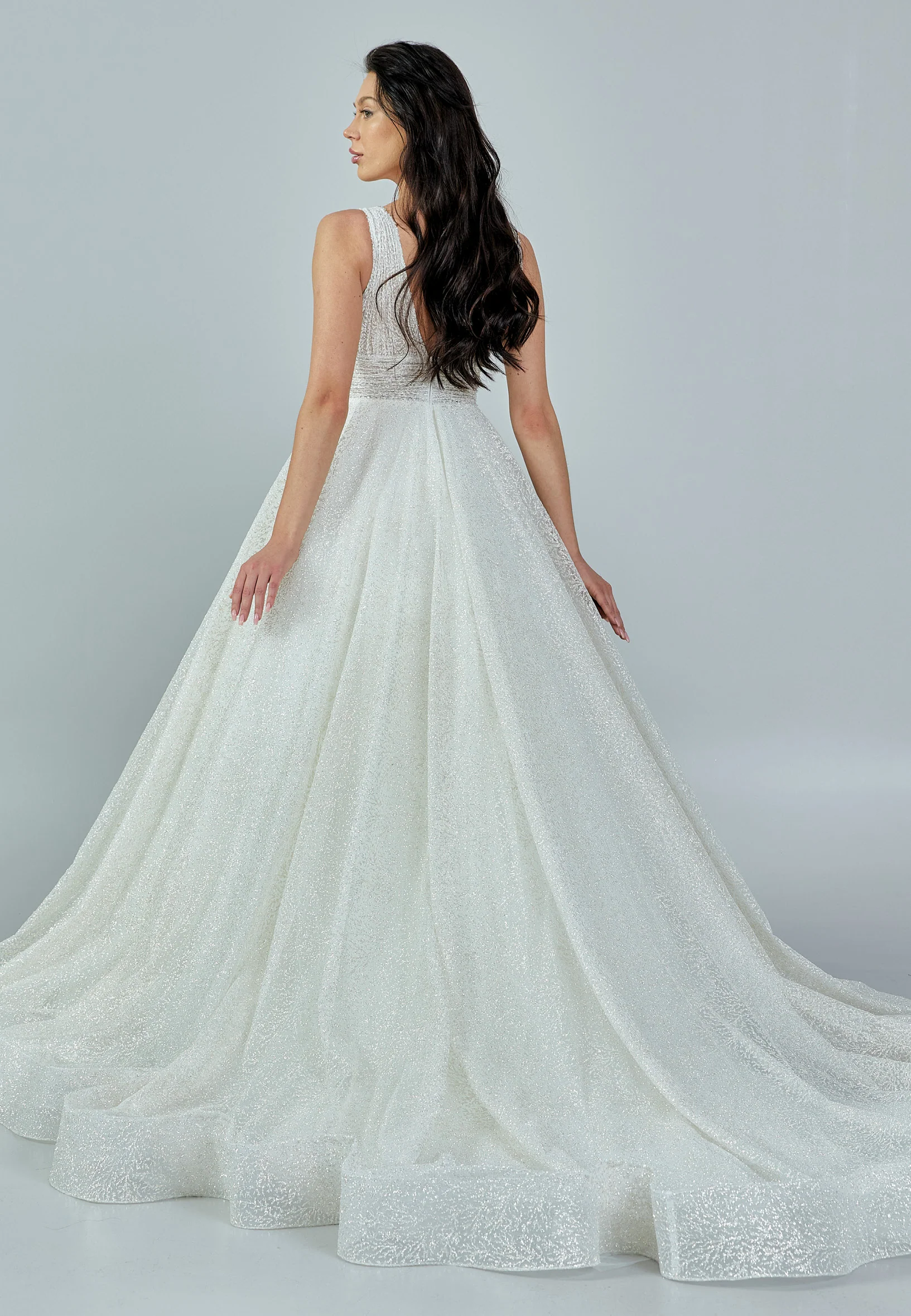 Sleeveless Maxi Tulle Regular Wedding Dress rlb1689 - Image 5